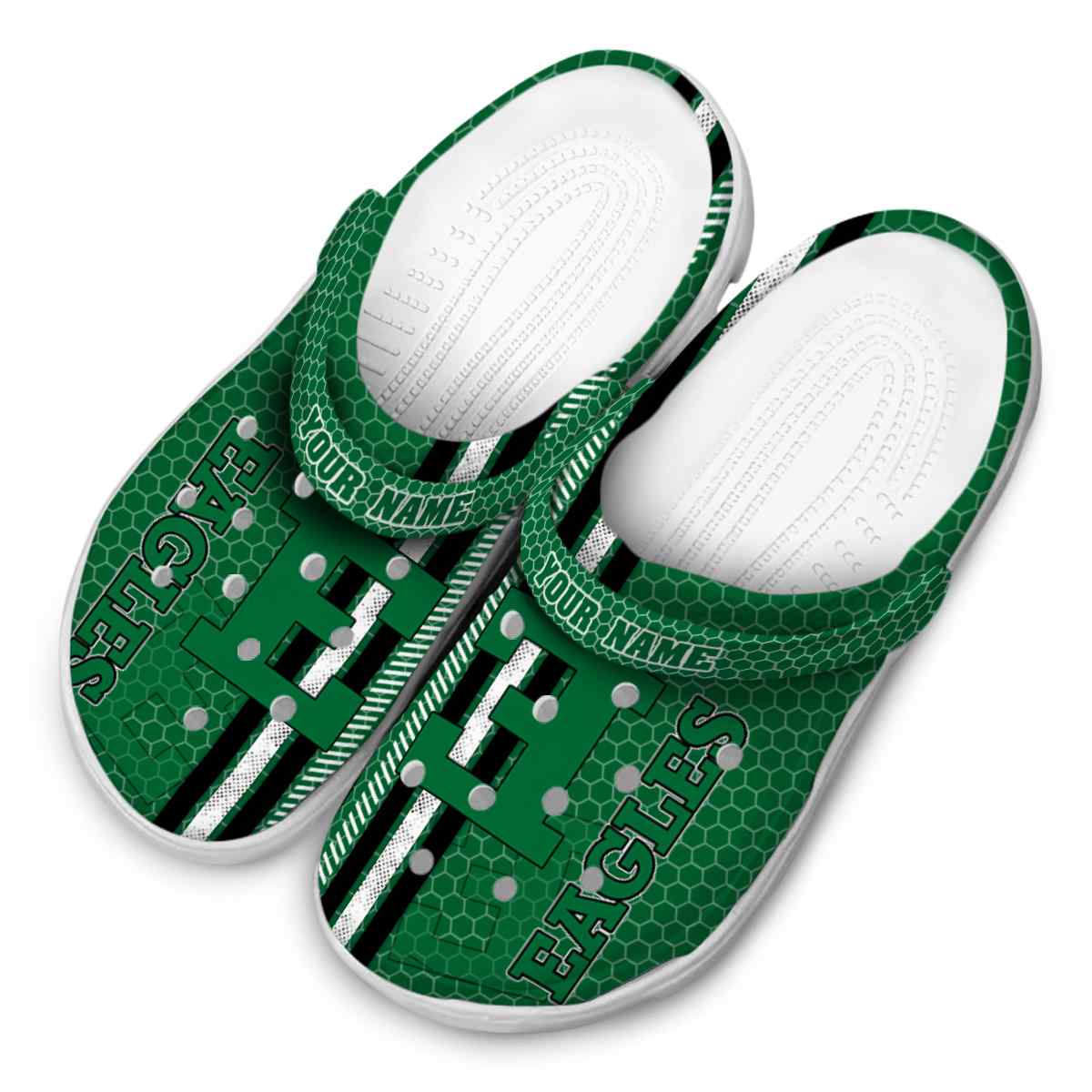 Merchidea Eastern Michigan Eagles NCAA Sport Crocs Crocband Clogs Shoes Comfortable For Men Women and Kids