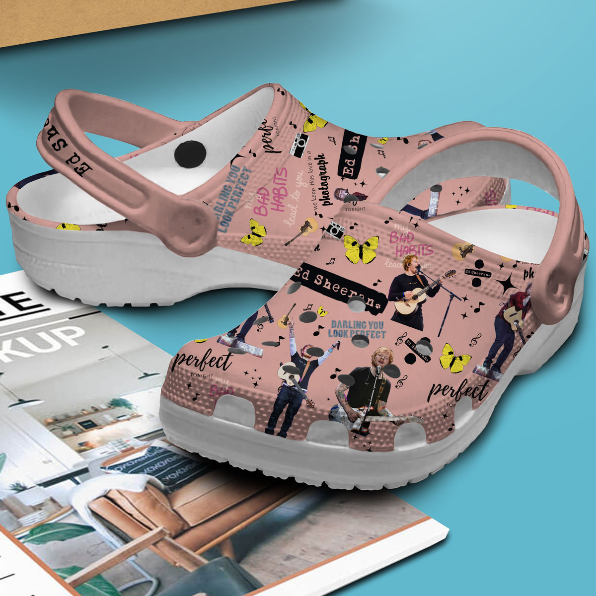 Merchidea Ed Sheeran Music Crocs Crocband Clogs Shoes Comfortable For Men Women and Kids