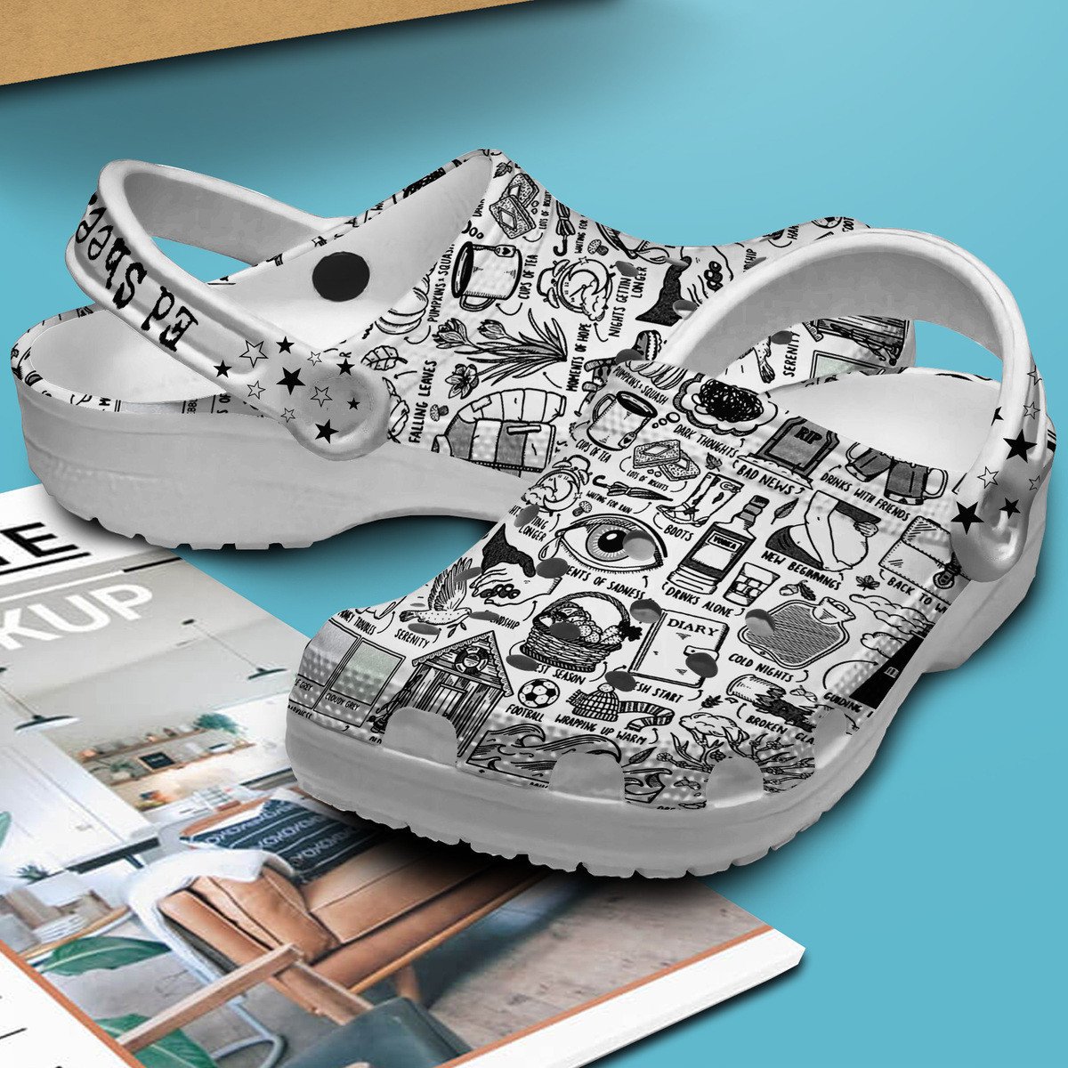 Merchidea Ed Sheeran Music Crocs Crocband Clogs Shoes Comfortable For Men Women and Kids