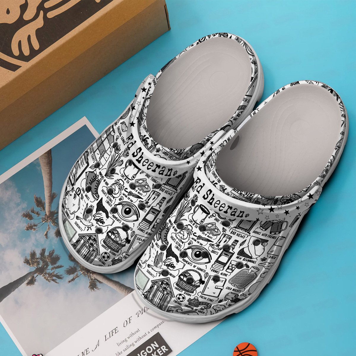 Merchidea Ed Sheeran Music Crocs Crocband Clogs Shoes Comfortable For Men Women and Kids