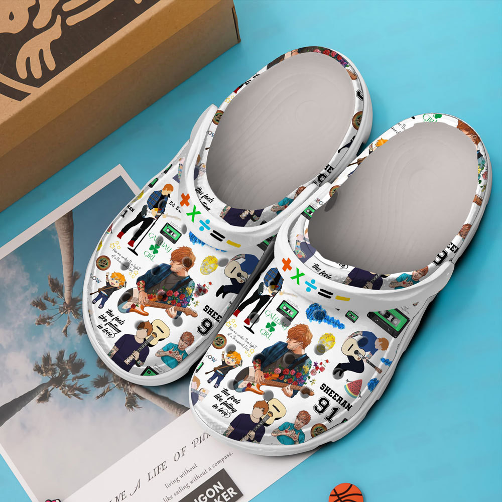 Merchidea Ed Sheeran Music Crocs Crocband Clogs Shoes Comfortable For Men Women and Kids