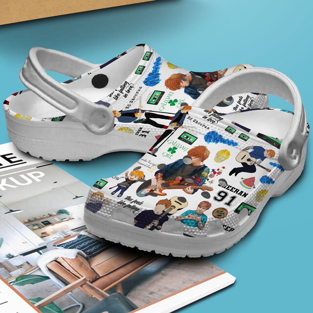 Merchidea Ed Sheeran Music Crocs Crocband Clogs Shoes Comfortable For Men Women and Kids