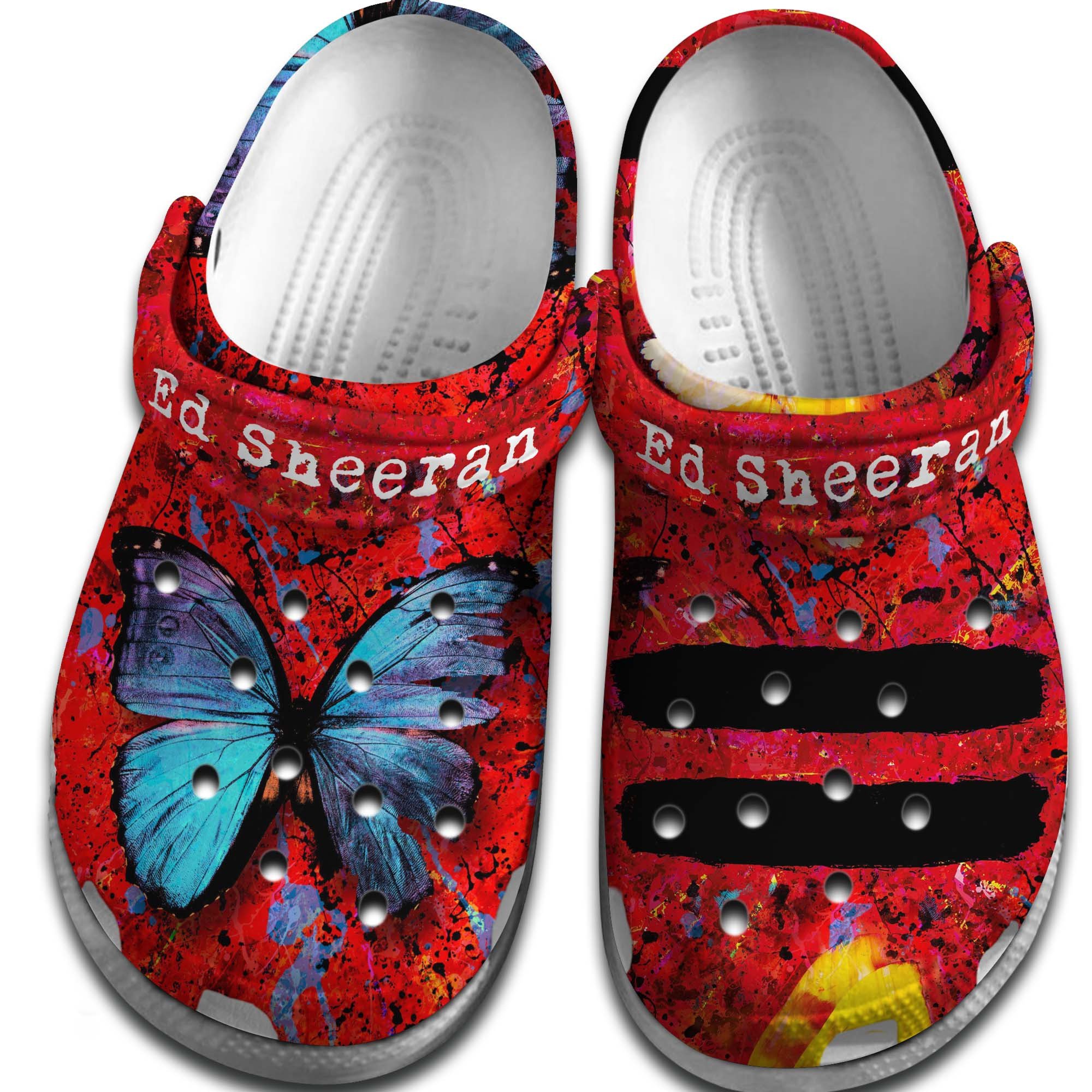 Merchidea Ed Sheeran Singer Music Crocs Crocband Clogs Shoes Comfortable For Men Women and Kids
