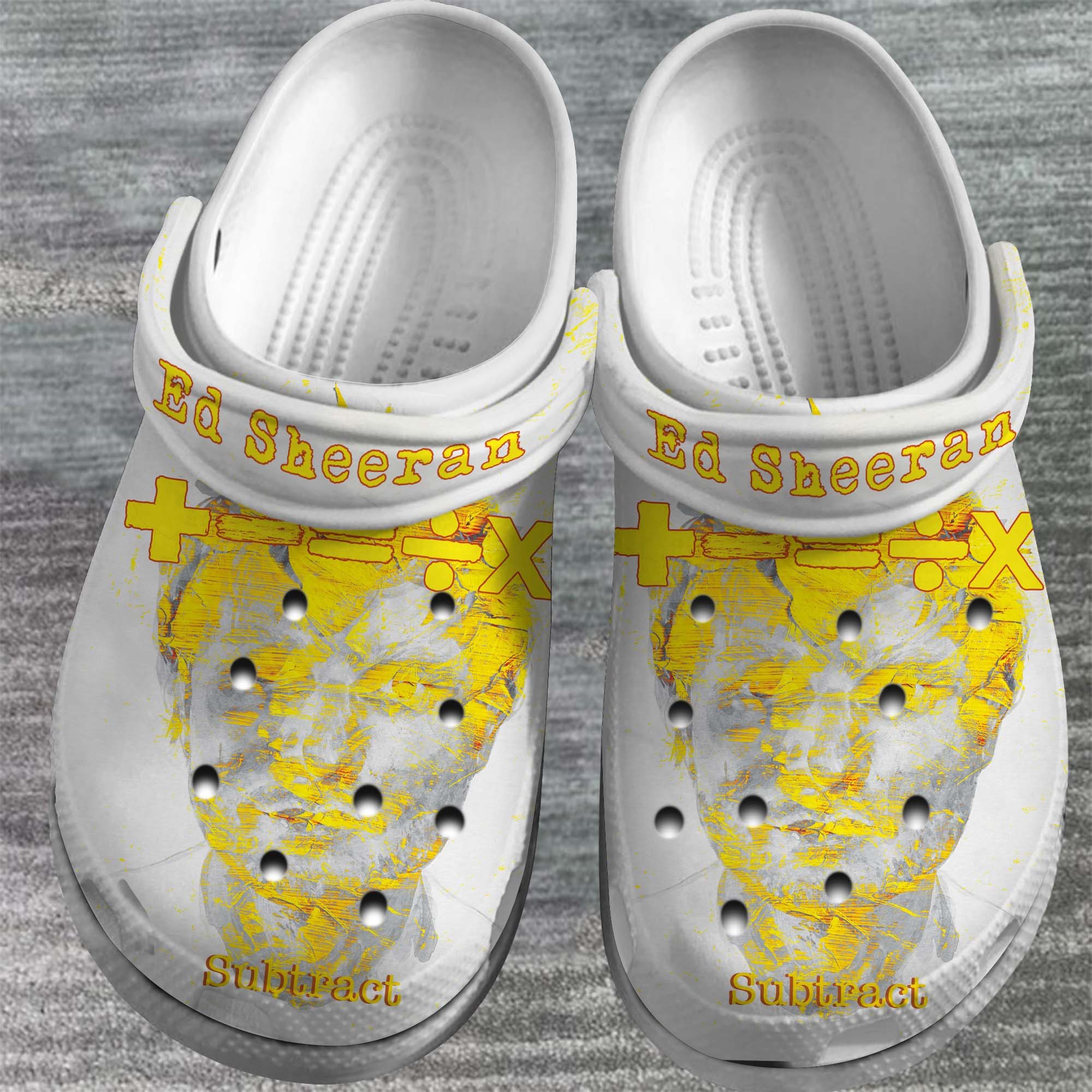 Merchidea Ed Sheeran Singer Music Crocs Crocband Clogs Shoes Comfortable For Men Women and Kids