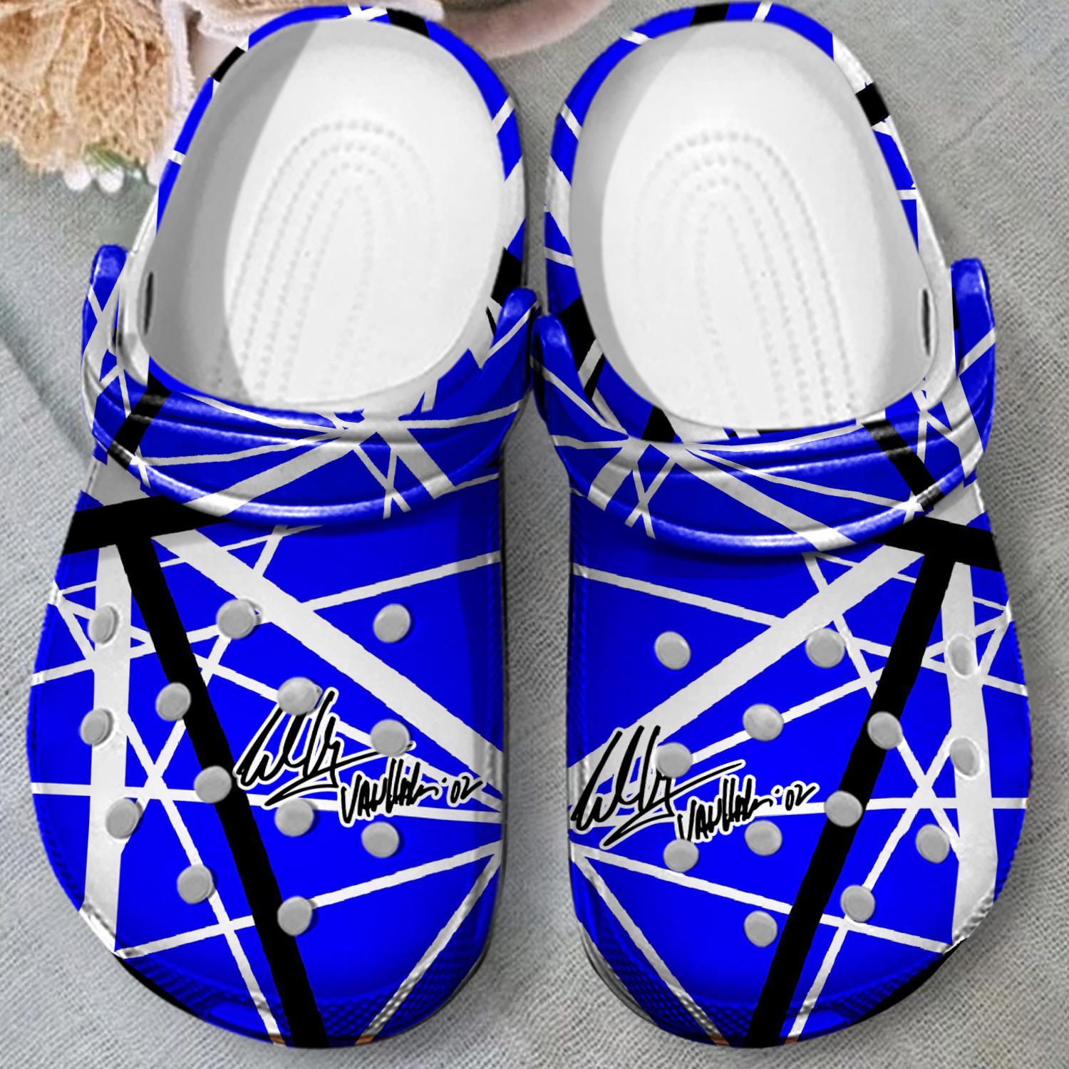 Merchidea Eddie Van Halen Music Crocs Crocband Clogs Shoes Comfortable For Men Women and Kids