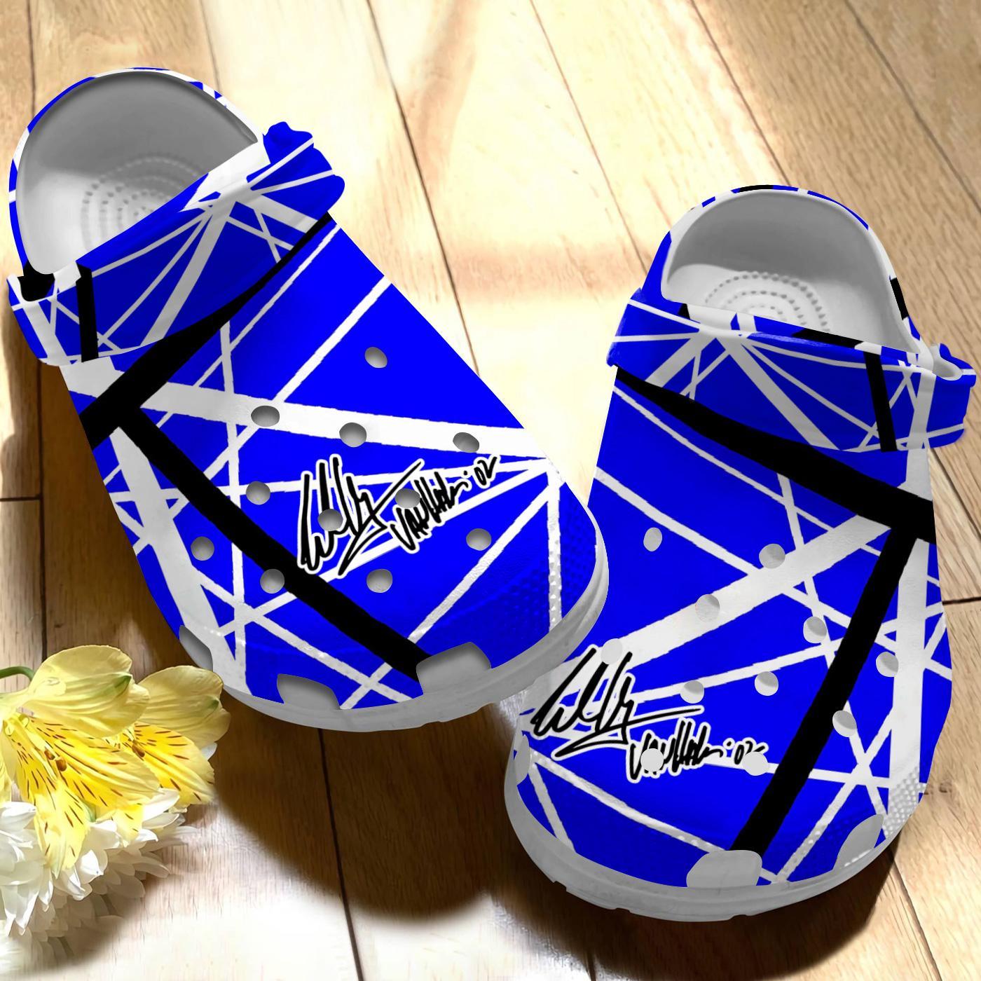 Merchidea Eddie Van Halen Music Crocs Crocband Clogs Shoes Comfortable For Men Women and Kids