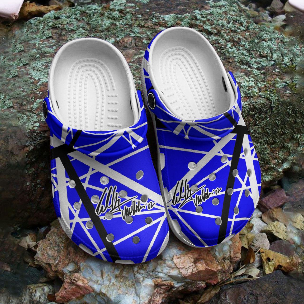 Merchidea Eddie Van Halen Music Crocs Crocband Clogs Shoes Comfortable For Men Women and Kids