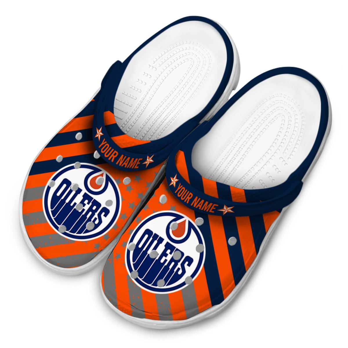 Merchidea Edmonton Oilers NHL Sport Crocs Crocband Clogs Shoes Comfortable For Men Women and Kids