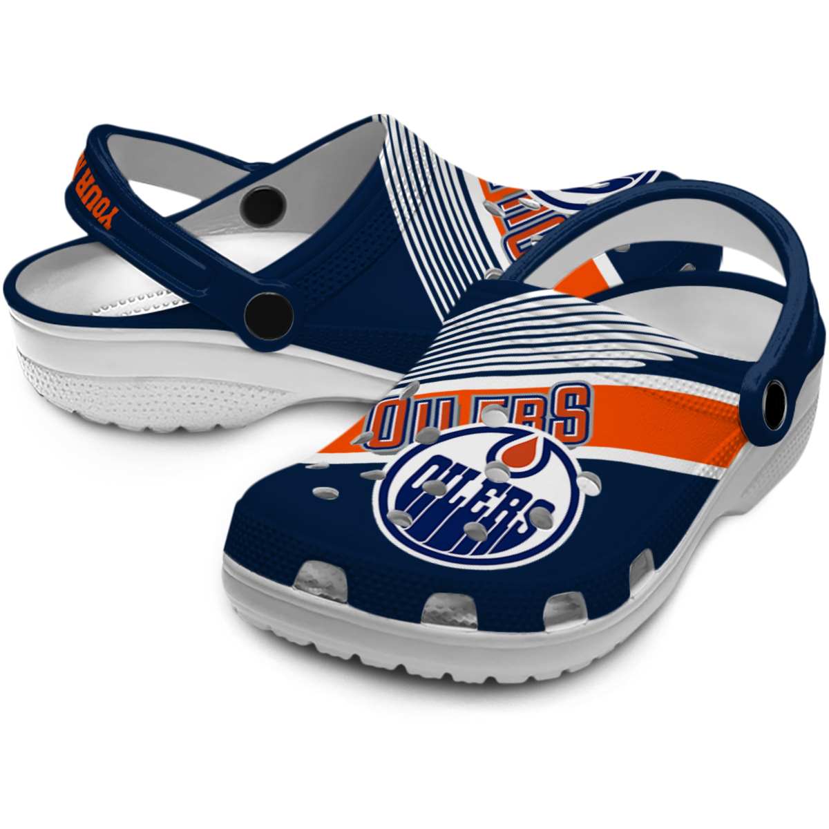 Merchidea Edmonton Oilers NHL Sport Crocs Crocband Clogs Shoes Comfortable For Men Women and Kids
