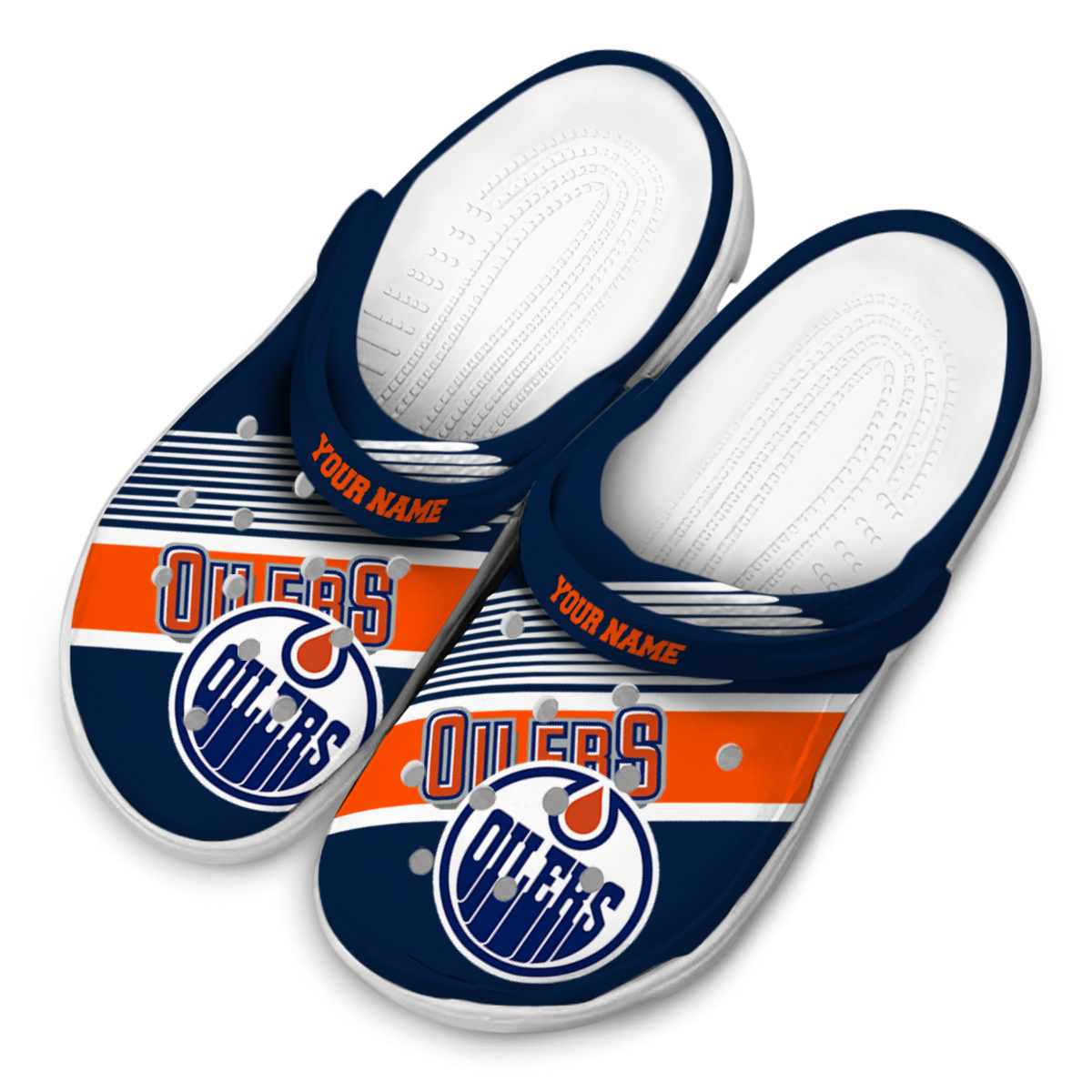 Merchidea Edmonton Oilers NHL Sport Crocs Crocband Clogs Shoes Comfortable For Men Women and Kids