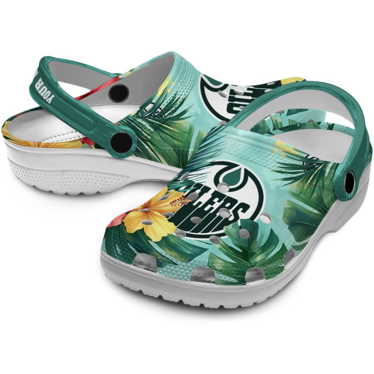 Merchidea Edmonton Oilers NHL Sport Crocs Crocband Clogs Shoes Comfortable For Men Women and Kids