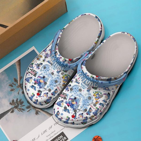 Merchidea Eeyore Winnie The Pooh Cartoon Crocs Crocband Clogs Shoes Comfortable For Men Women and Kids