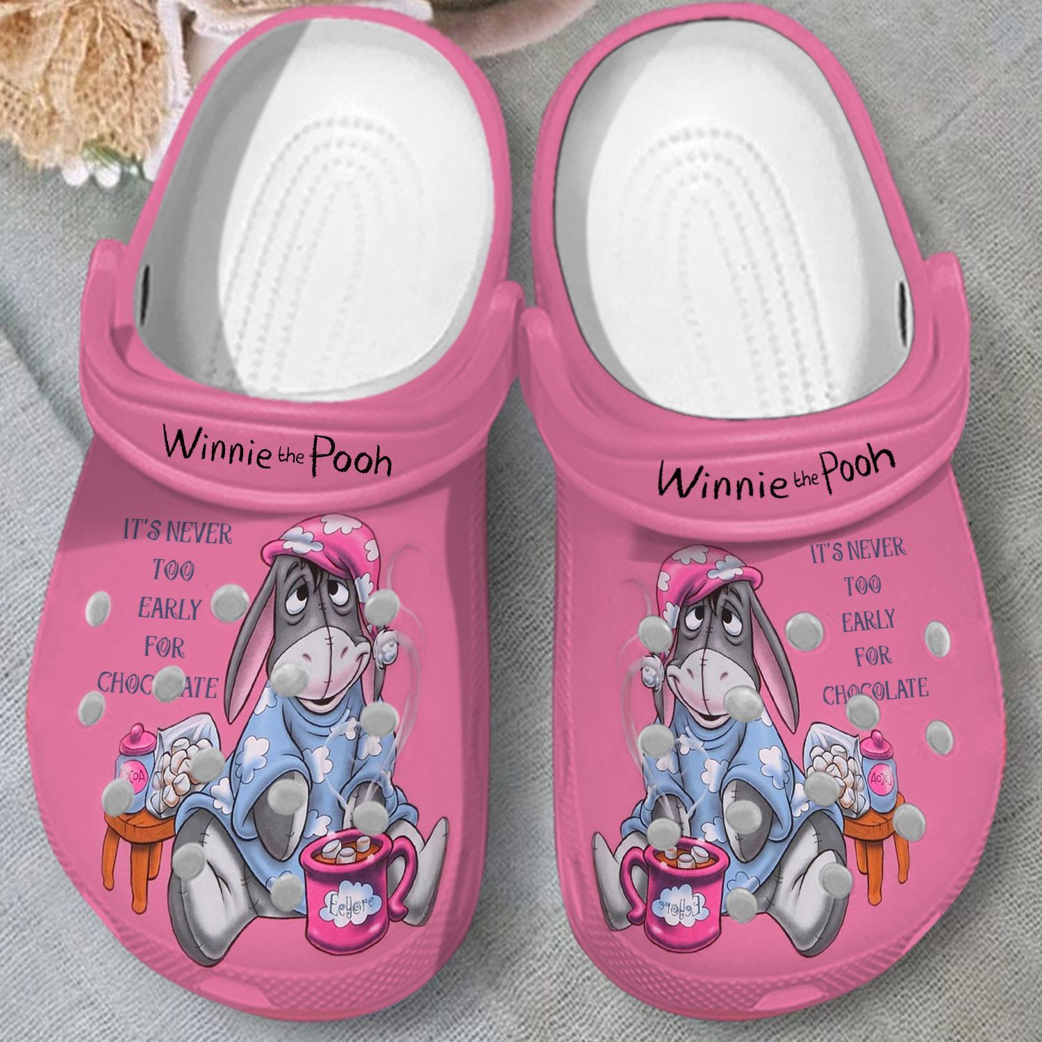 Merchidea Eeyore Winnie The Pooh Cartoon Crocs Crocband Clogs Shoes Comfortable For Men Women and Kids