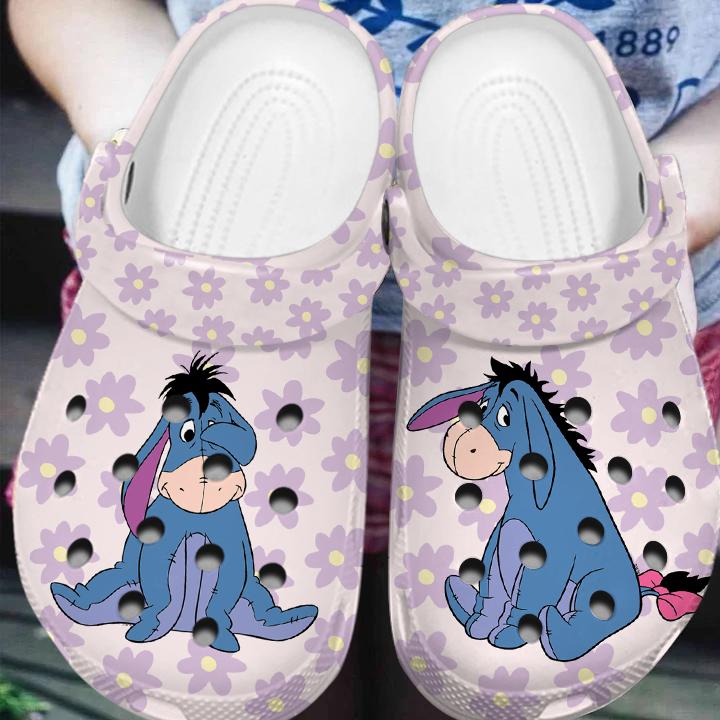 Merchidea Eeyore Winnie The Pooh Cartoon Crocs Crocband Clogs Shoes Comfortable For Men Women and Kids