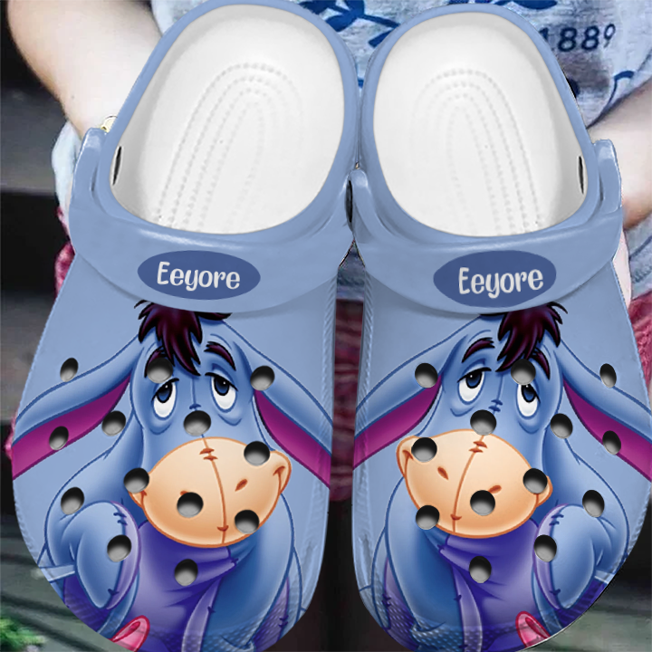 Merchidea Eeyore Winnie The Pooh Cartoon Crocs Crocband Clogs Shoes Comfortable For Men Women and Kids