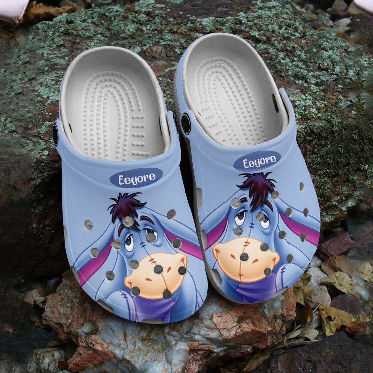 Merchidea Eeyore Winnie The Pooh Cartoon Crocs Crocband Clogs Shoes Comfortable For Men Women and Kids