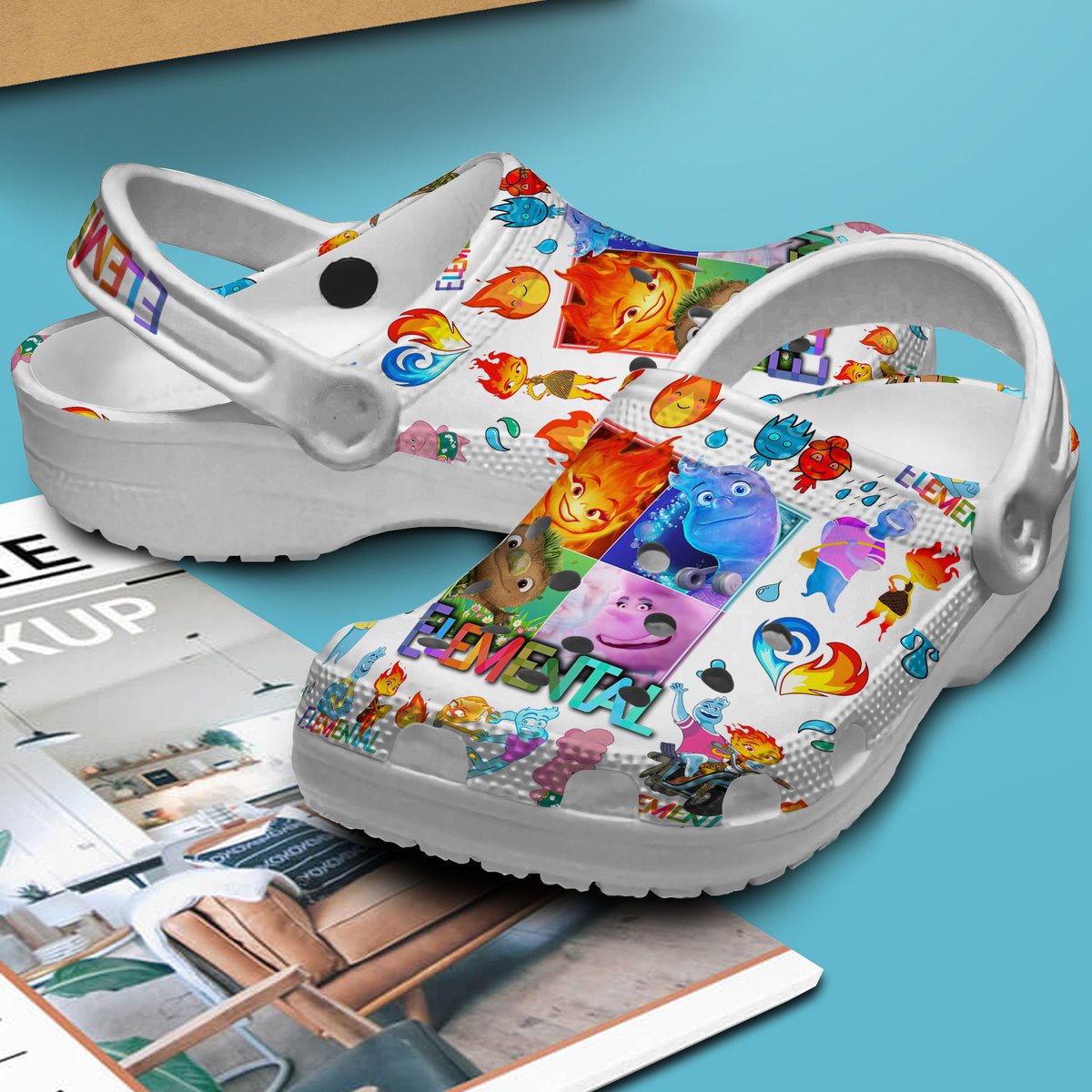 Merchidea Elemental Cartoon Crocs Crocband Clogs Shoes Comfortable For Men Women and Kids