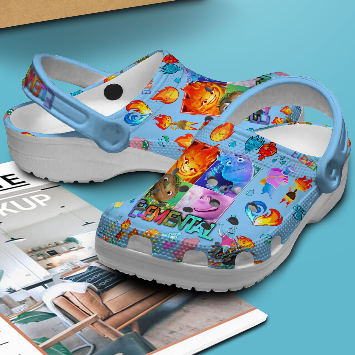 Merchidea Elemental Movie Crocs Crocband Clogs Shoes Comfortable For Men Women and Kids