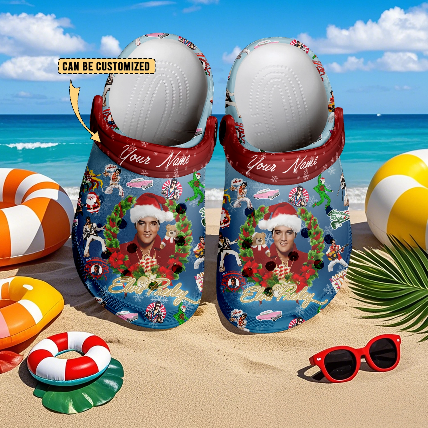 Merchidea Elvis Presley Music Crocs Crocband Clogs Shoes Comfortable For Men Women and Kids