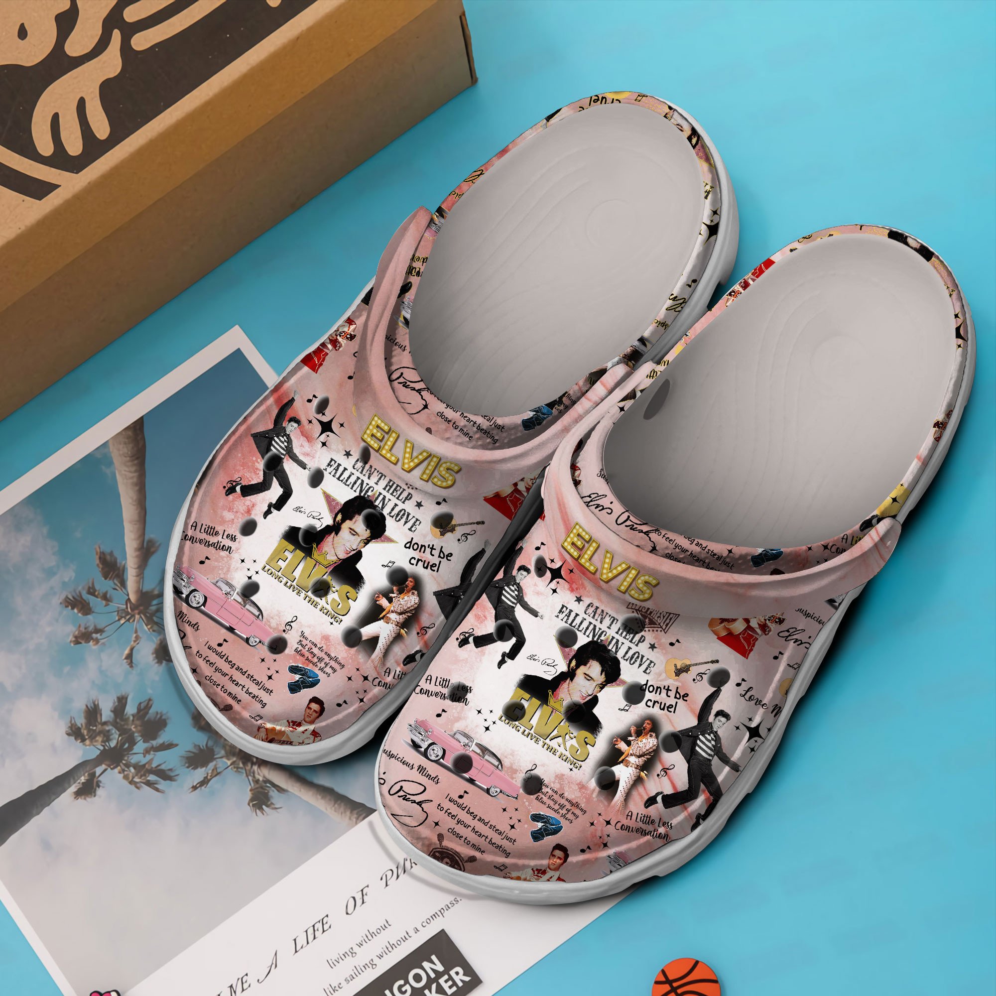 Merchidea Elvis Presley Music Crocs Crocband Clogs Shoes Comfortable For Men Women and Kids