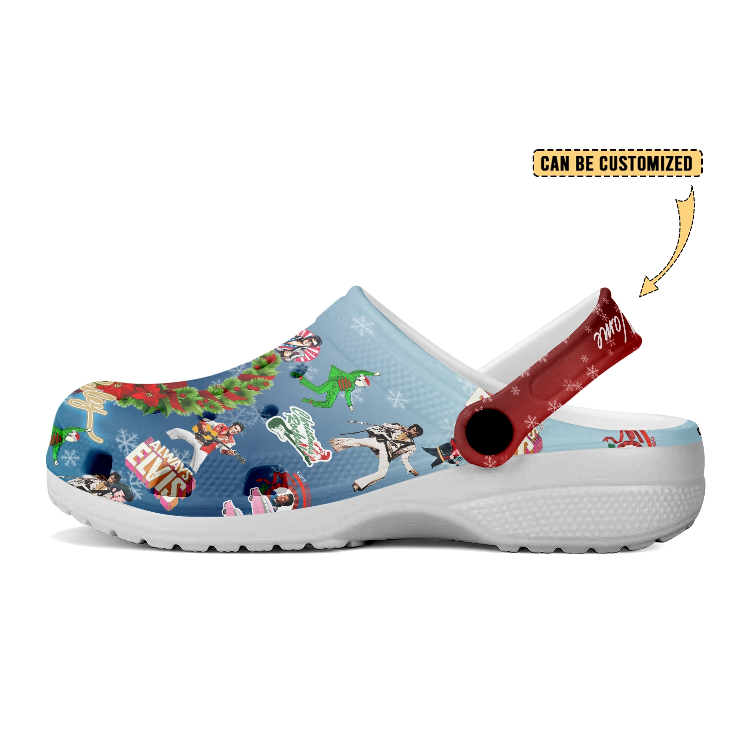 Merchidea Elvis Presley Music Crocs Crocband Clogs Shoes Comfortable For Men Women and Kids