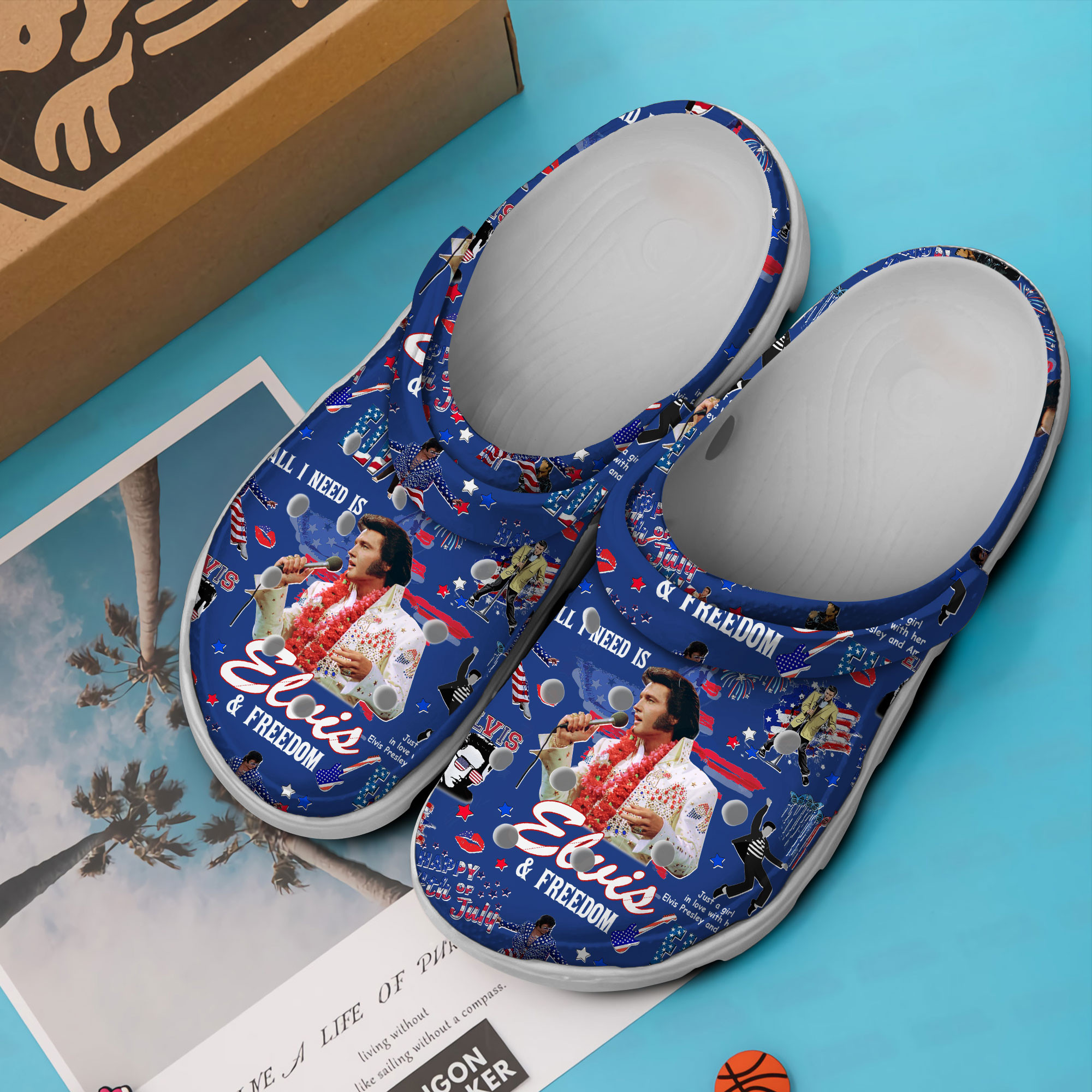 Merchidea Elvis Presley Music Crocs Crocband Clogs Shoes Comfortable For Men Women and Kids