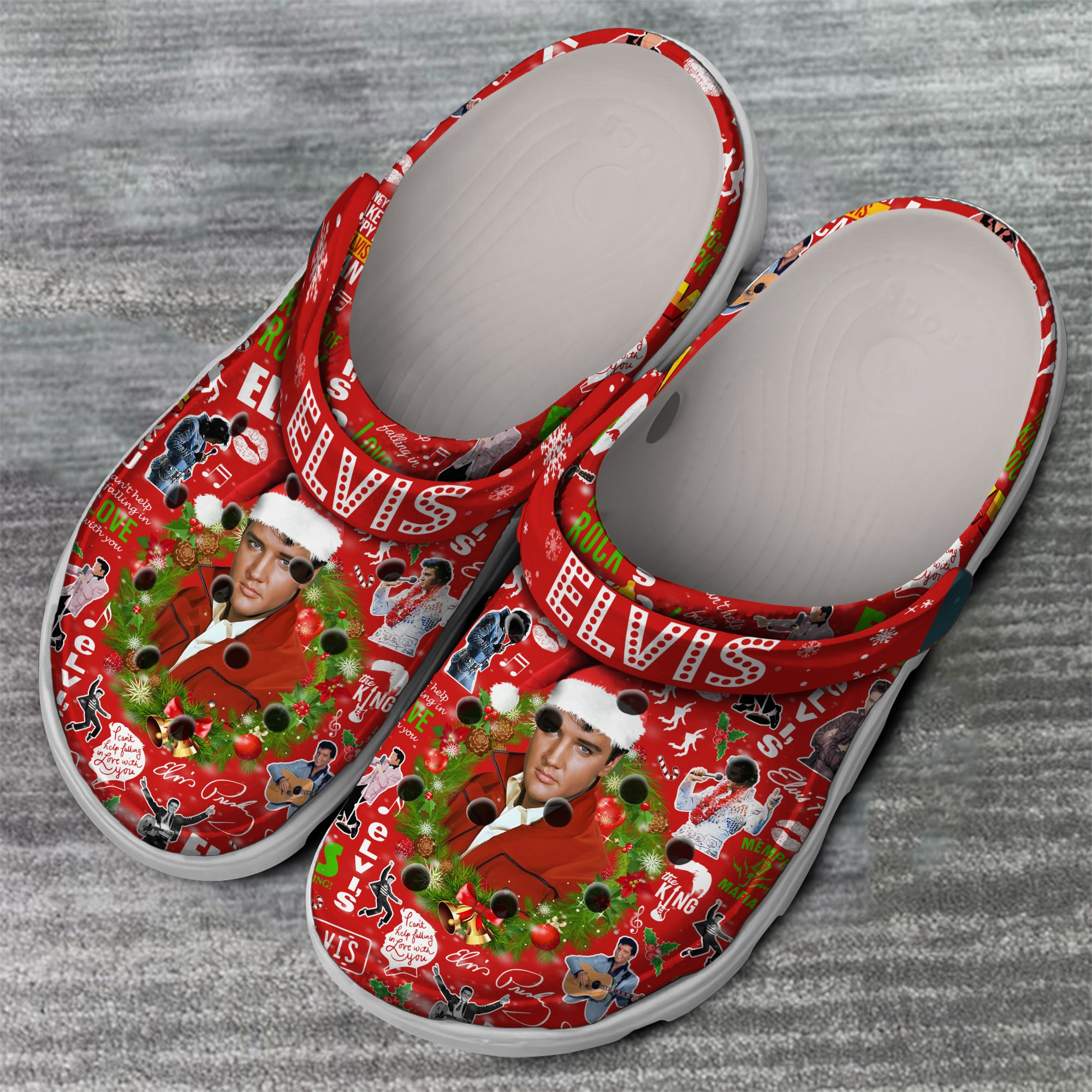 Merchidea Elvis Presley Music Crocs Crocband Clogs Shoes Comfortable For Men Women and Kids