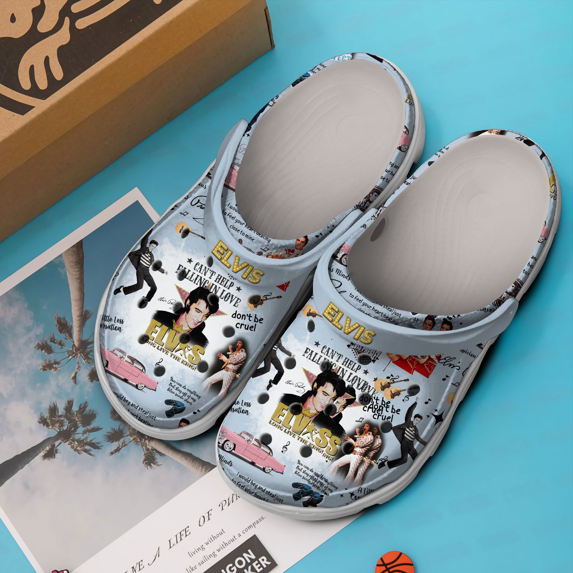 Merchidea Elvis Presley Music Crocs Crocband Clogs Shoes Comfortable For Men Women and Kids
