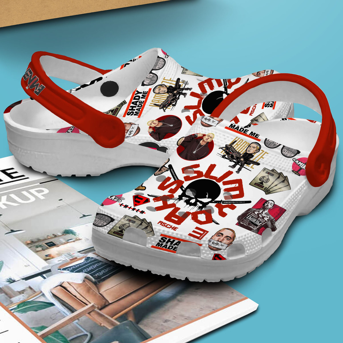 Merchidea Eminem Music Crocs Crocband Clogs Shoes Comfortable For Men Women and Kids