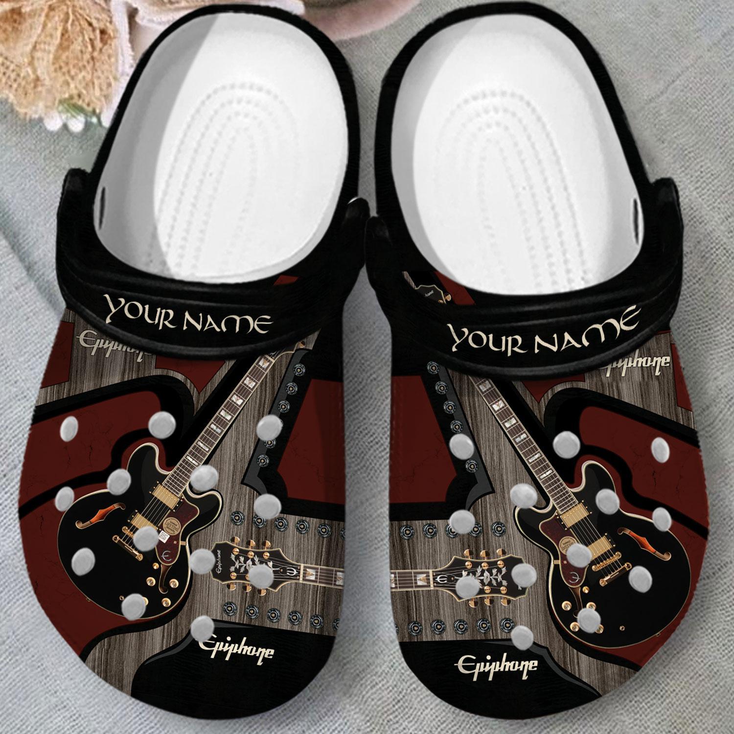 Merchidea Epiphone Guitar Crocs Crocband Clogs Shoes Comfortable For Men Women and Kids