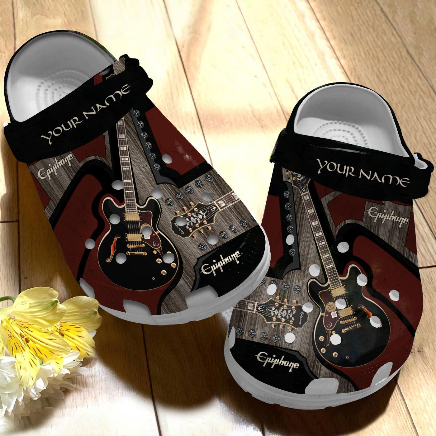 Merchidea Epiphone Guitar Crocs Crocband Clogs Shoes Comfortable For Men Women and Kids