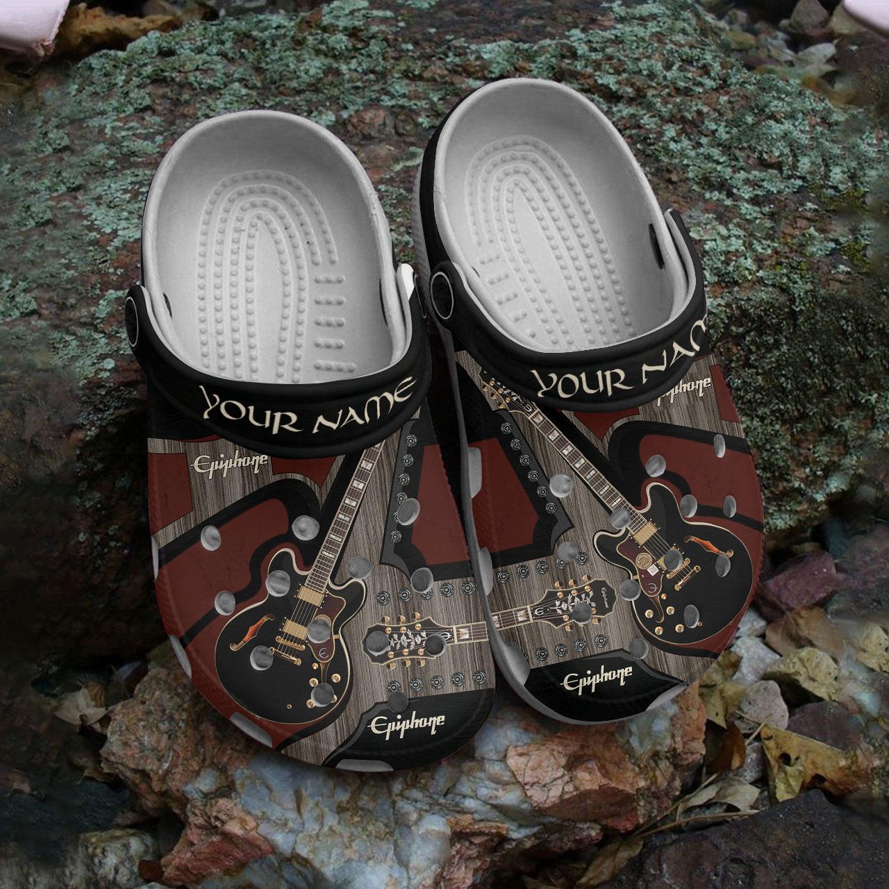 Merchidea Epiphone Guitar Crocs Crocband Clogs Shoes Comfortable For Men Women and Kids