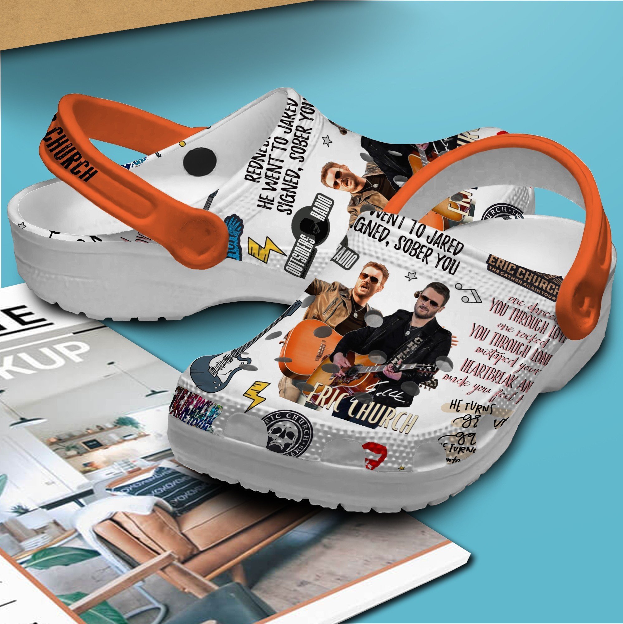 Merchidea Eric Church Music Crocs Crocband Clogs Shoes Comfortable For Men Women and Kids
