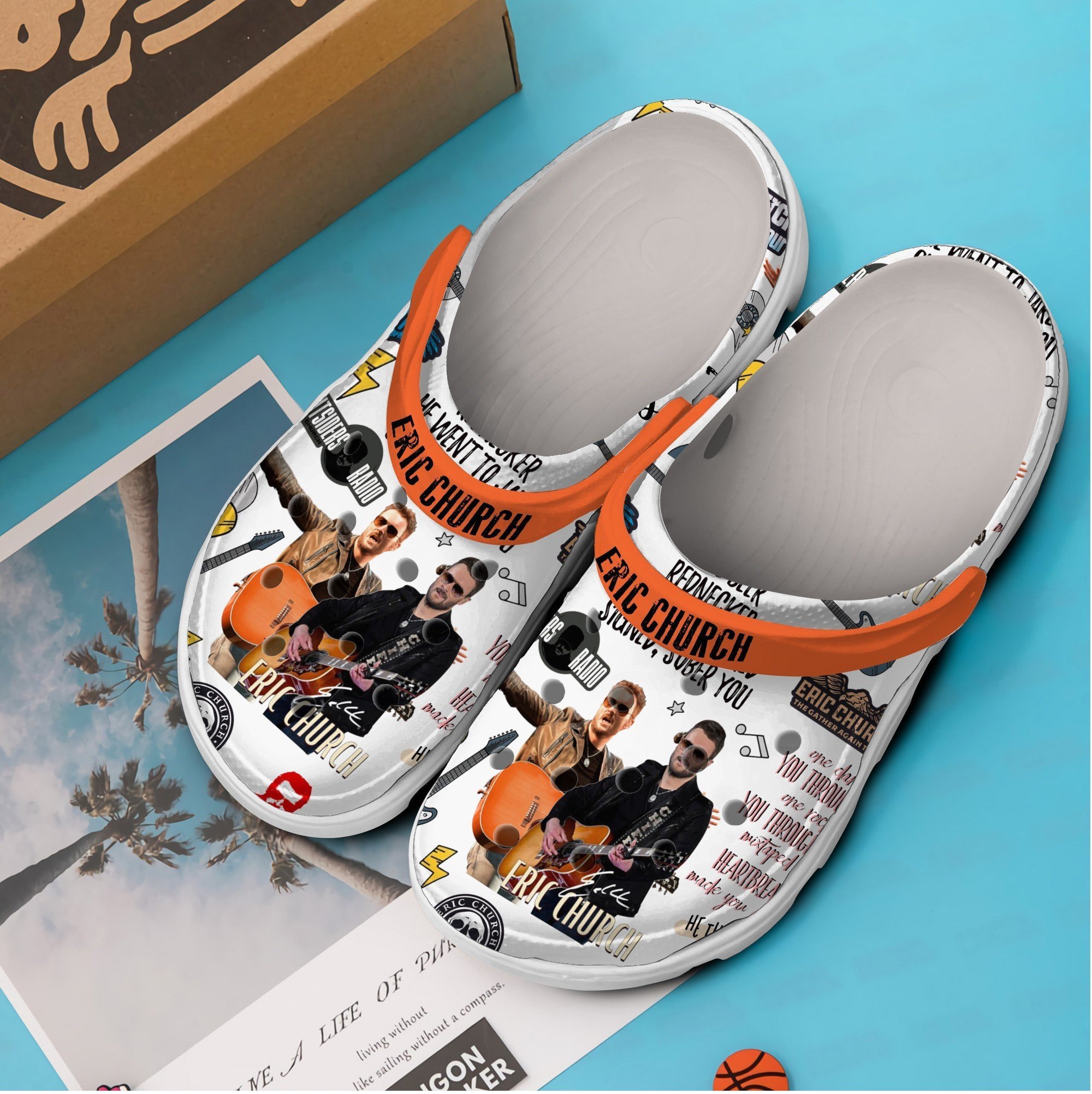 Merchidea Eric Church Music Crocs Crocband Clogs Shoes Comfortable For Men Women and Kids