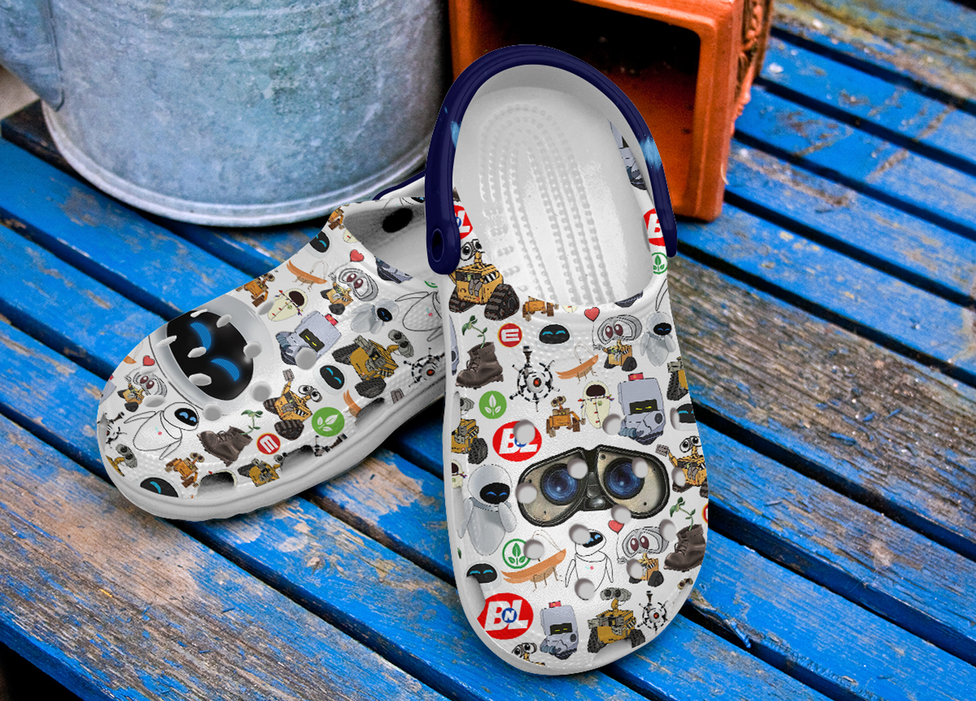 Merchidea EVE Wall Movie Crocs Crocband Clogs Shoes Comfortable For Men Women and Kids