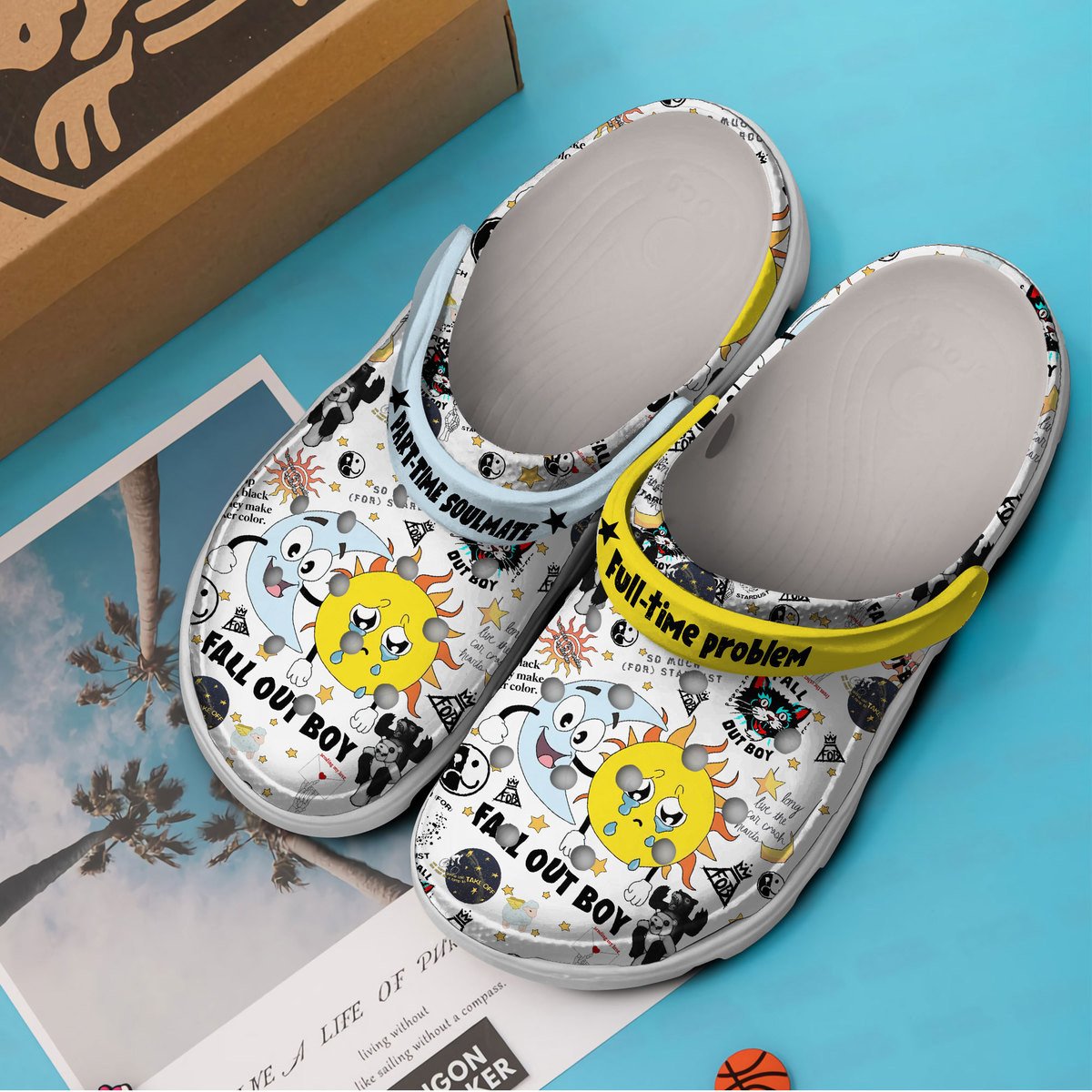 Merchidea Fall Out Boy Music Crocs Crocband Clogs Shoes Comfortable For Men Women and Kids