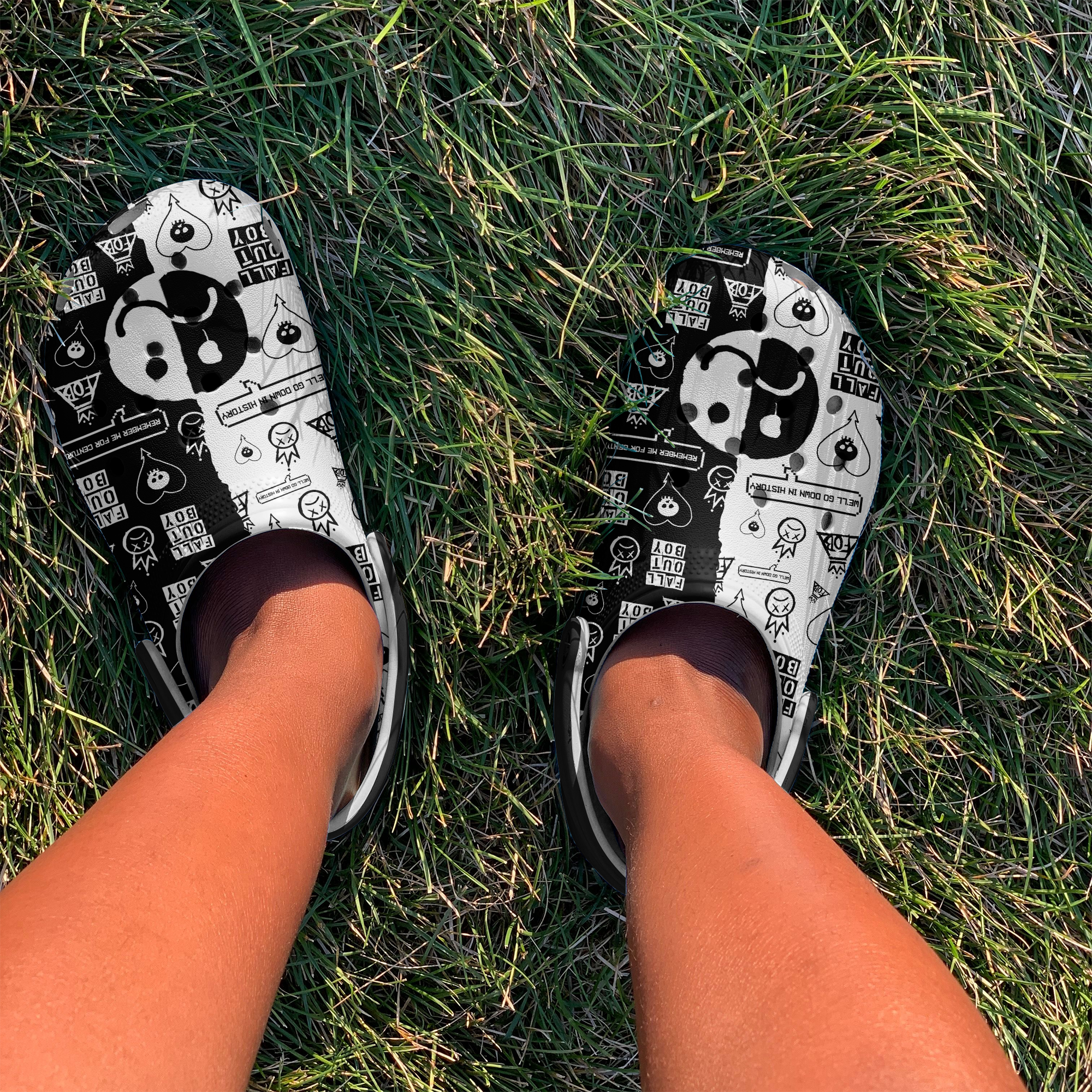 Merchidea Fall Out Boy Music Crocs Crocband Clogs Shoes Comfortable For Men Women and Kids