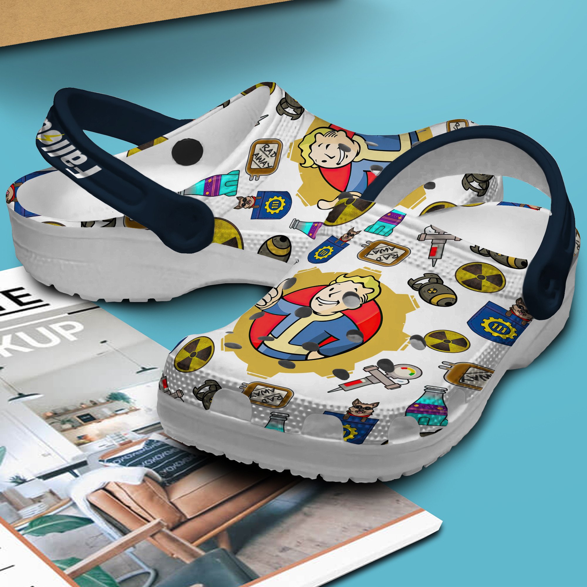 Merchidea Fallout Shelter Game Crocs Crocband Clogs Shoes Comfortable For Men Women and Kids