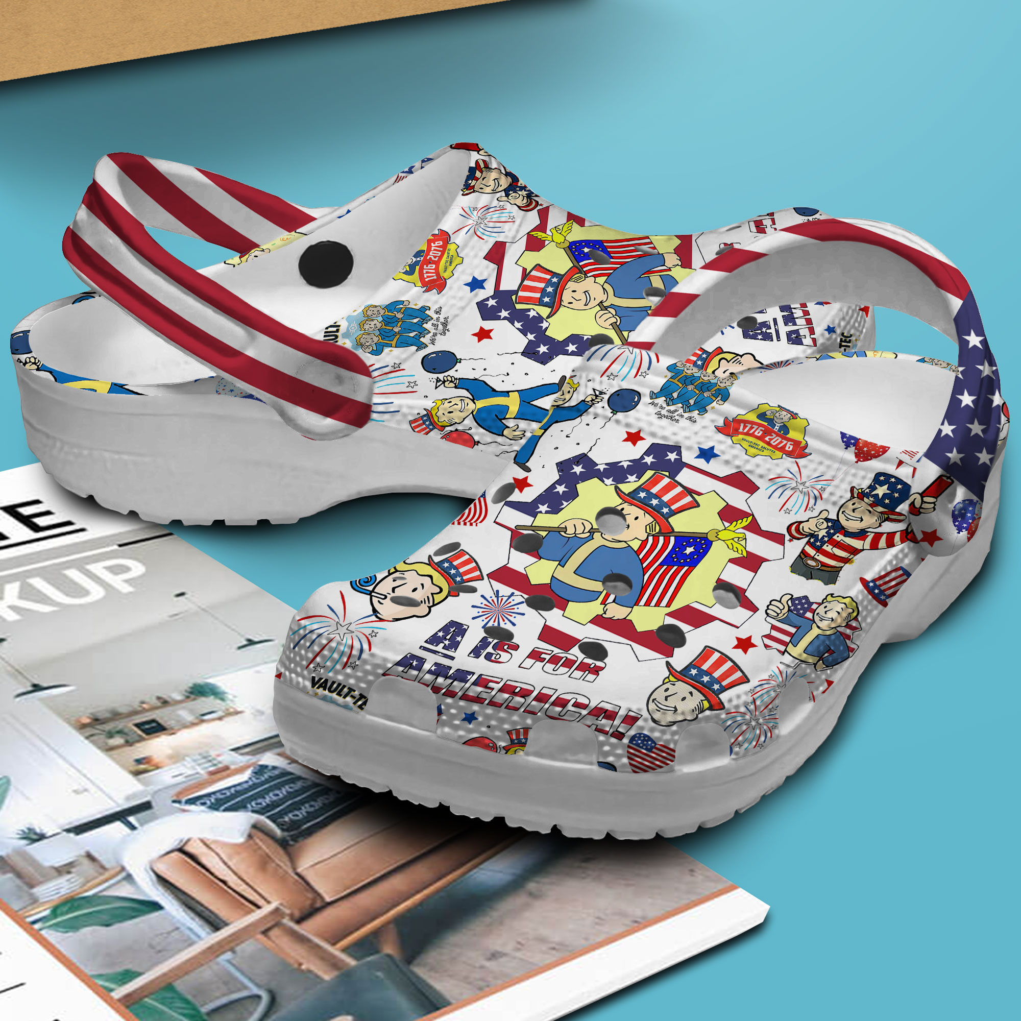 Merchidea Fallout Shelter Game Crocs Crocband Clogs Shoes Comfortable For Men Women and Kids