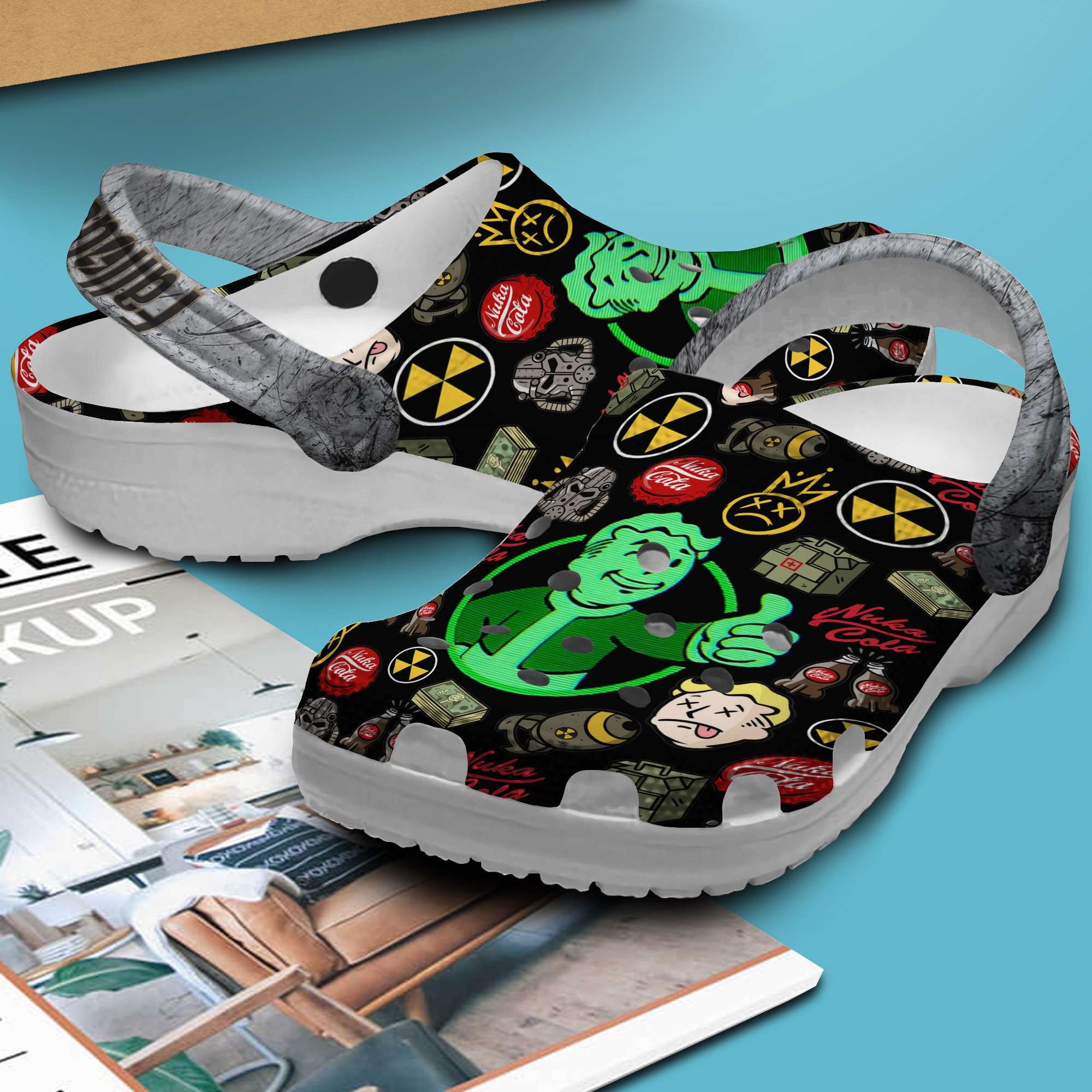 Merchidea Fallout Shelter Game Crocs Crocband Clogs Shoes Comfortable For Men Women and Kids