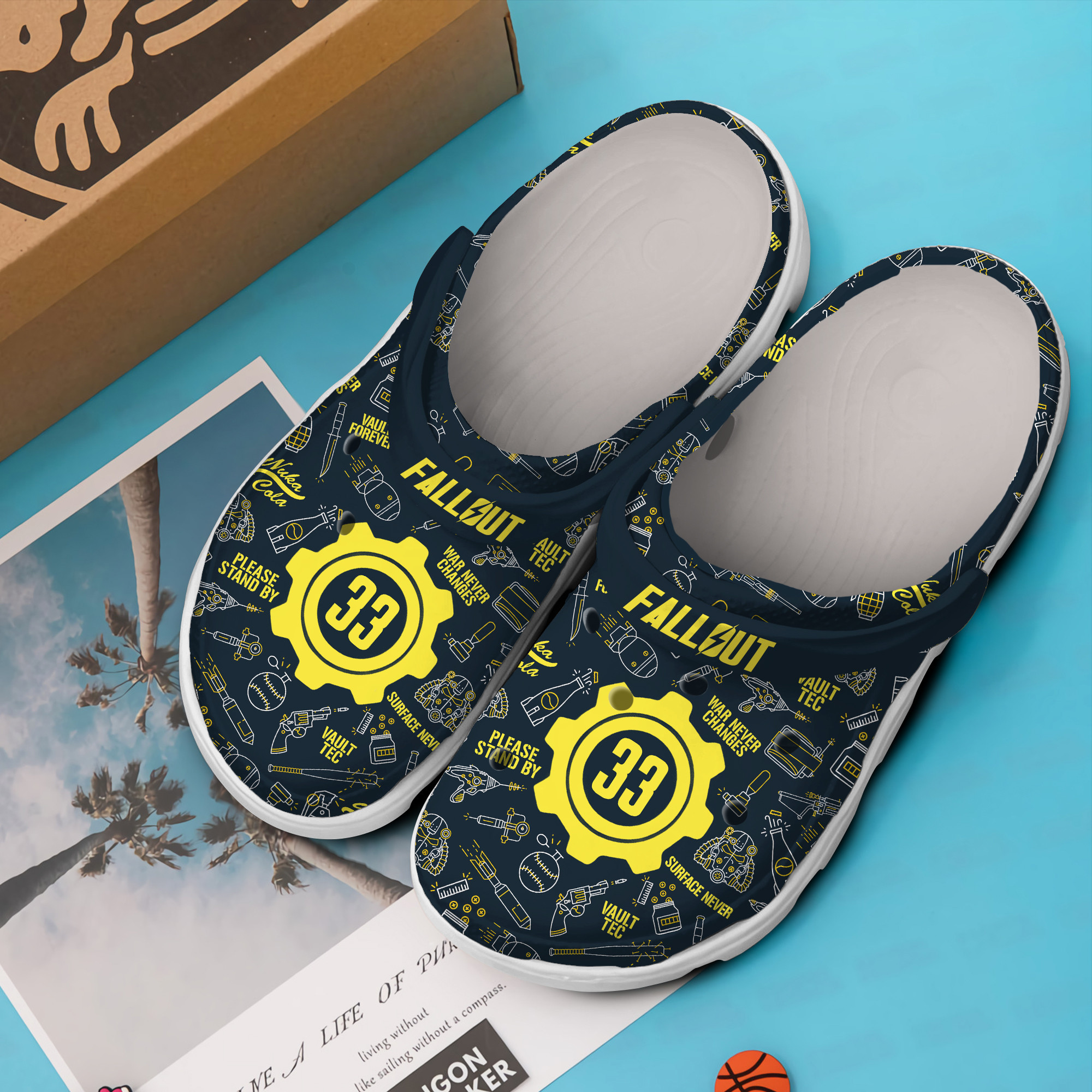 Merchidea Fallout Shelter Game Crocs Crocband Clogs Shoes Comfortable For Men Women and Kids