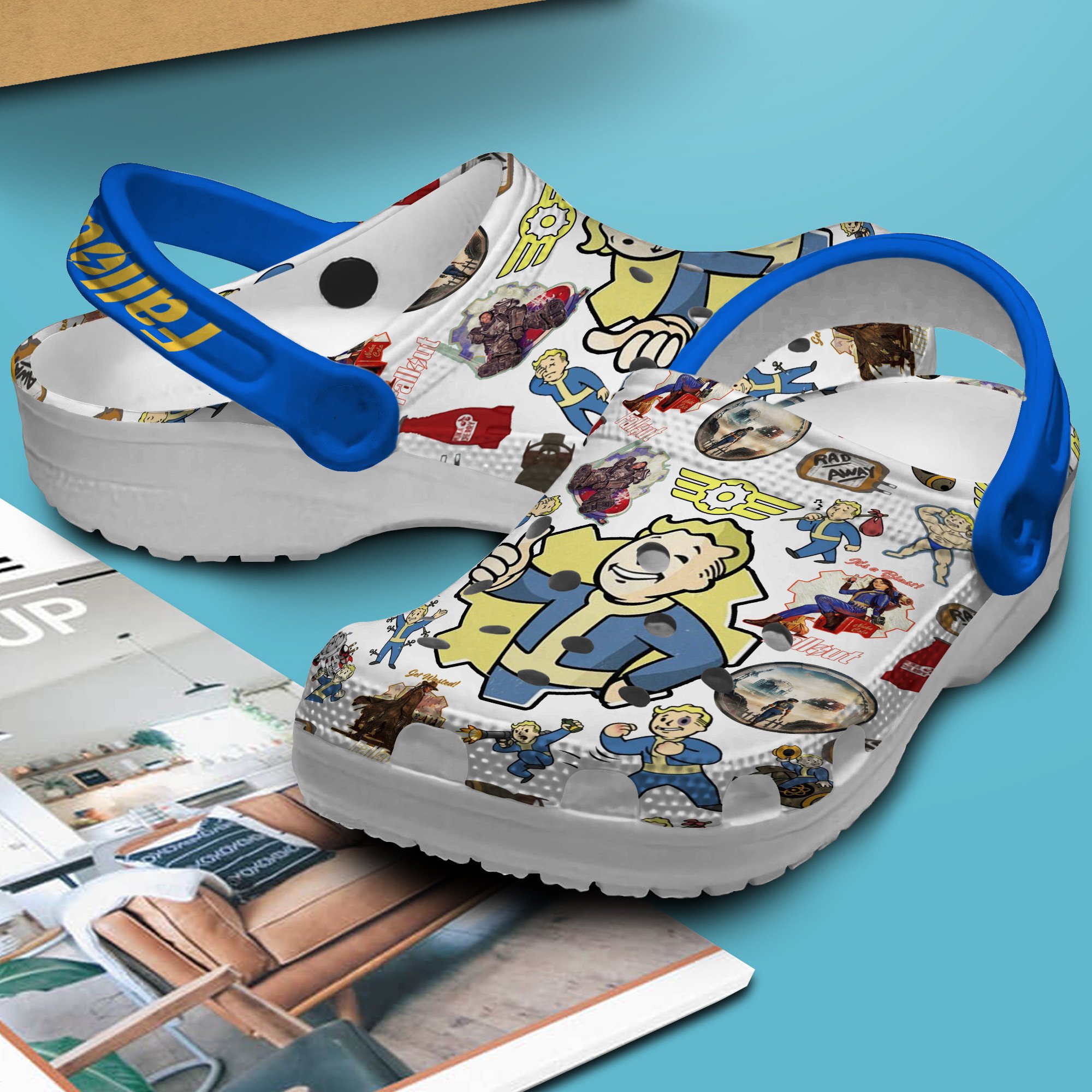 Merchidea Fallout Shelter Game Crocs Crocband Clogs Shoes Comfortable For Men Women and Kids