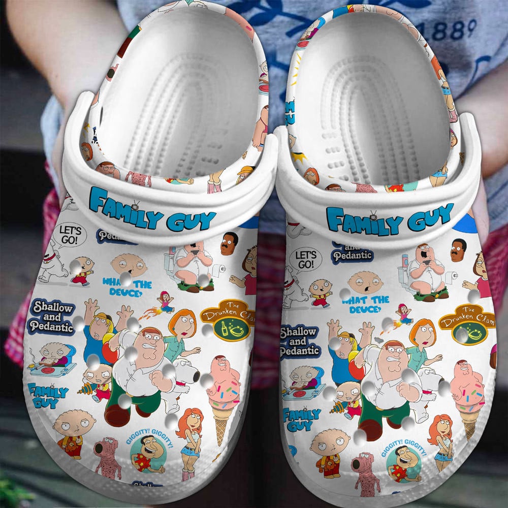 Merchidea Family Guy Cartoon Crocs Crocband Clogs Shoes Comfortable For Men Women and Kids