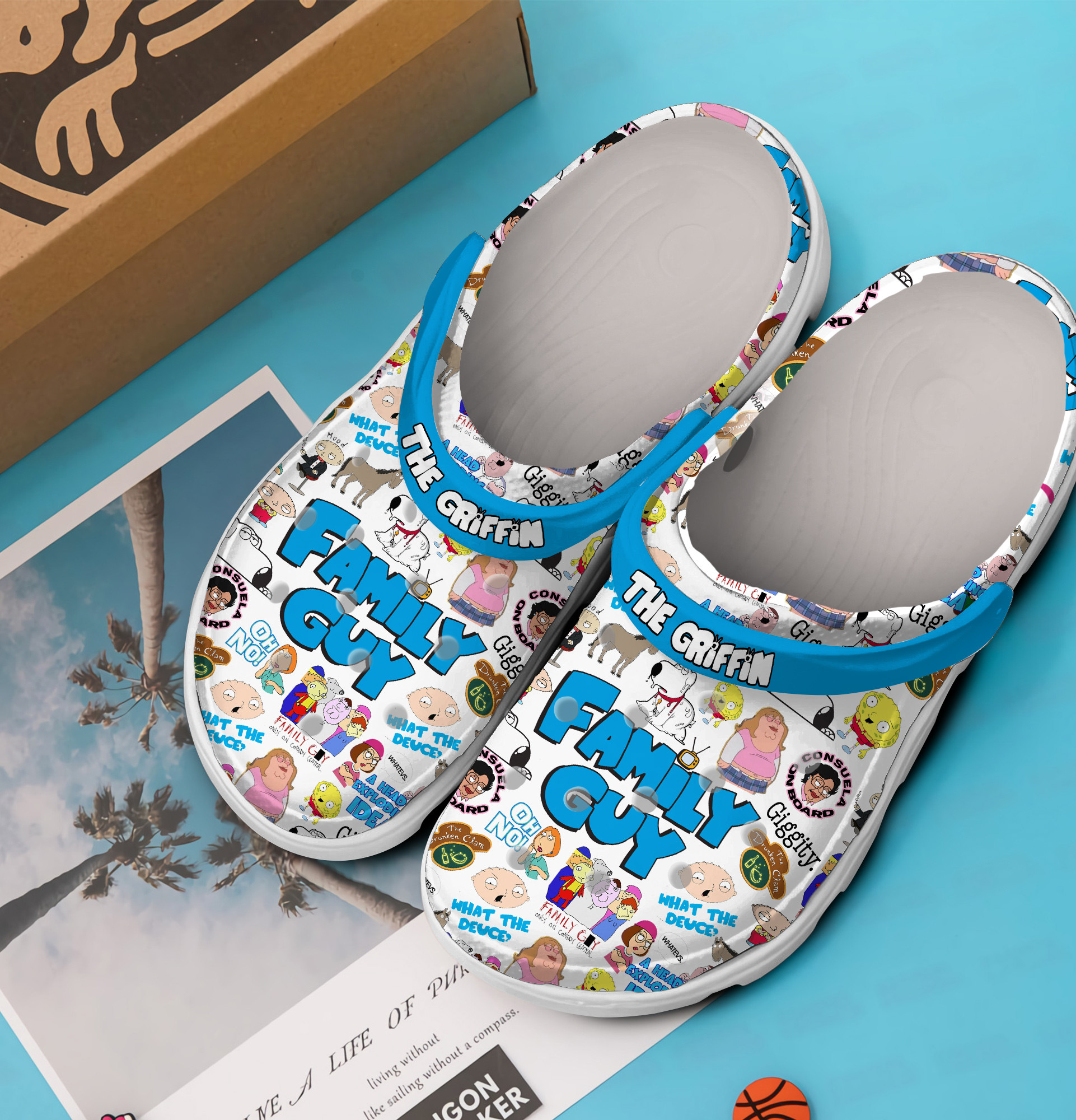 Merchidea Family Guy TV Series Crocs Crocband Clogs Shoes Comfortable For Men Women and Kids