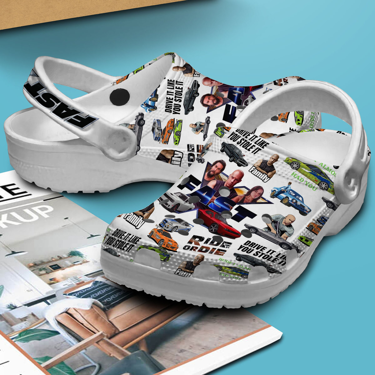 Merchidea Fast And Furious Movie Crocs Crocband Clogs Shoes Comfortable For Men Women and Kids