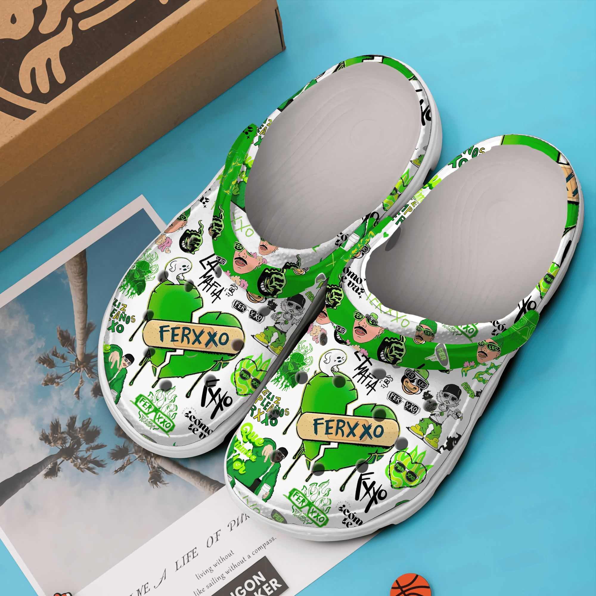 Merchidea Feid Music Crocs Crocband Clogs Shoes Comfortable For Men Women and Kids