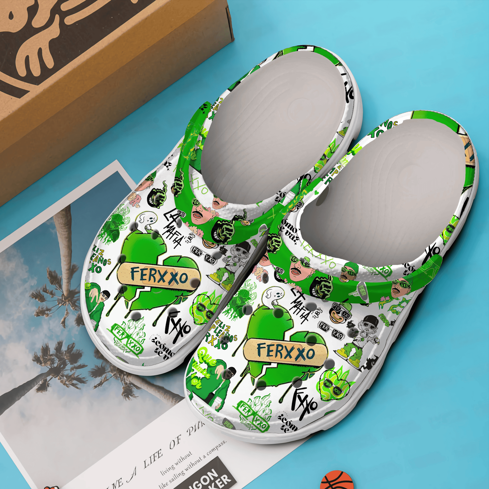 Merchidea Feid Music Crocs Crocband Clogs Shoes Comfortable For Men Women and Kids