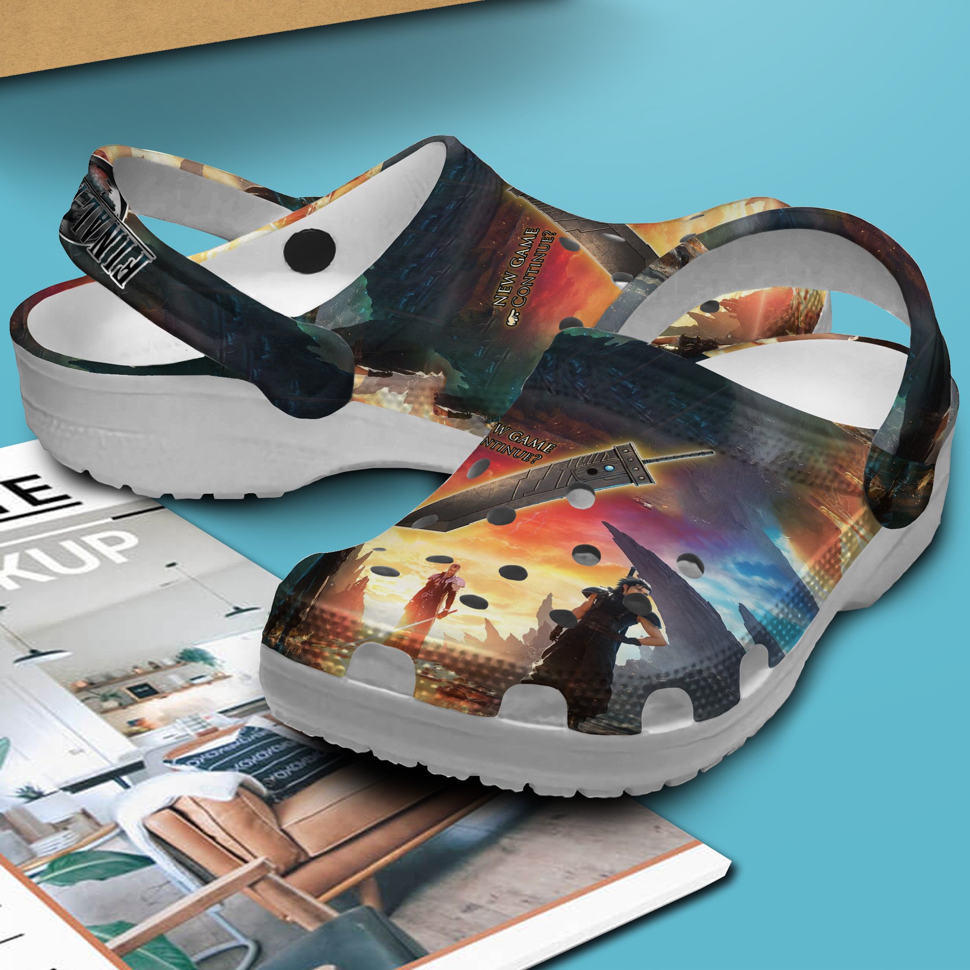 Merchidea Final Fantasy Game Crocs Crocband Clogs Shoes Comfortable For Men Women and Kids