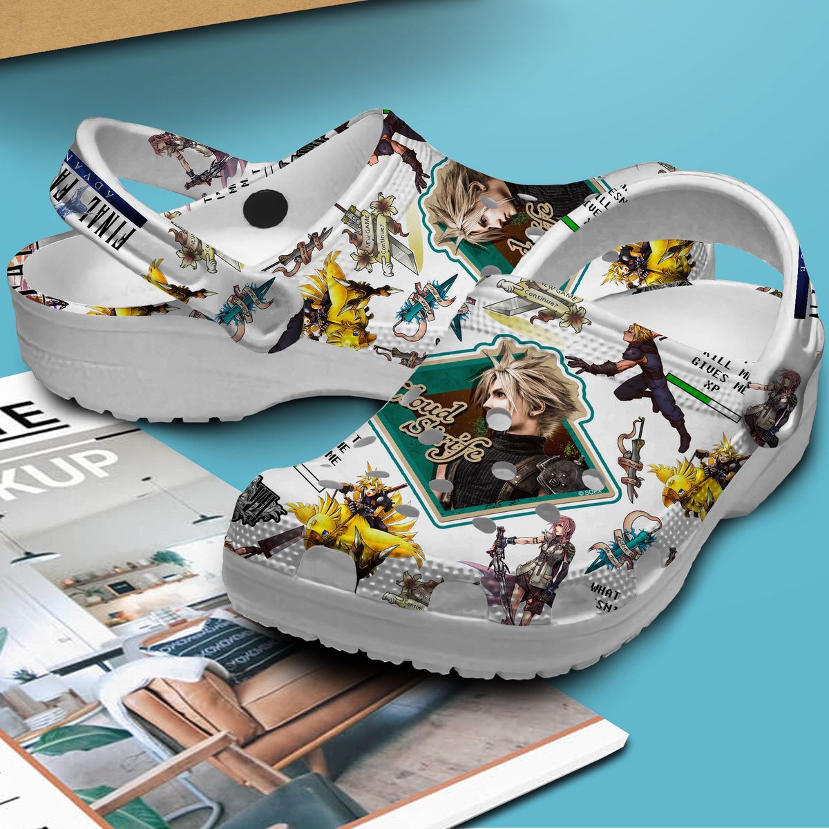 Merchidea Final Fantasy IV Advance Game Crocs Crocband Clogs Shoes Comfortable For Men Women and Kids