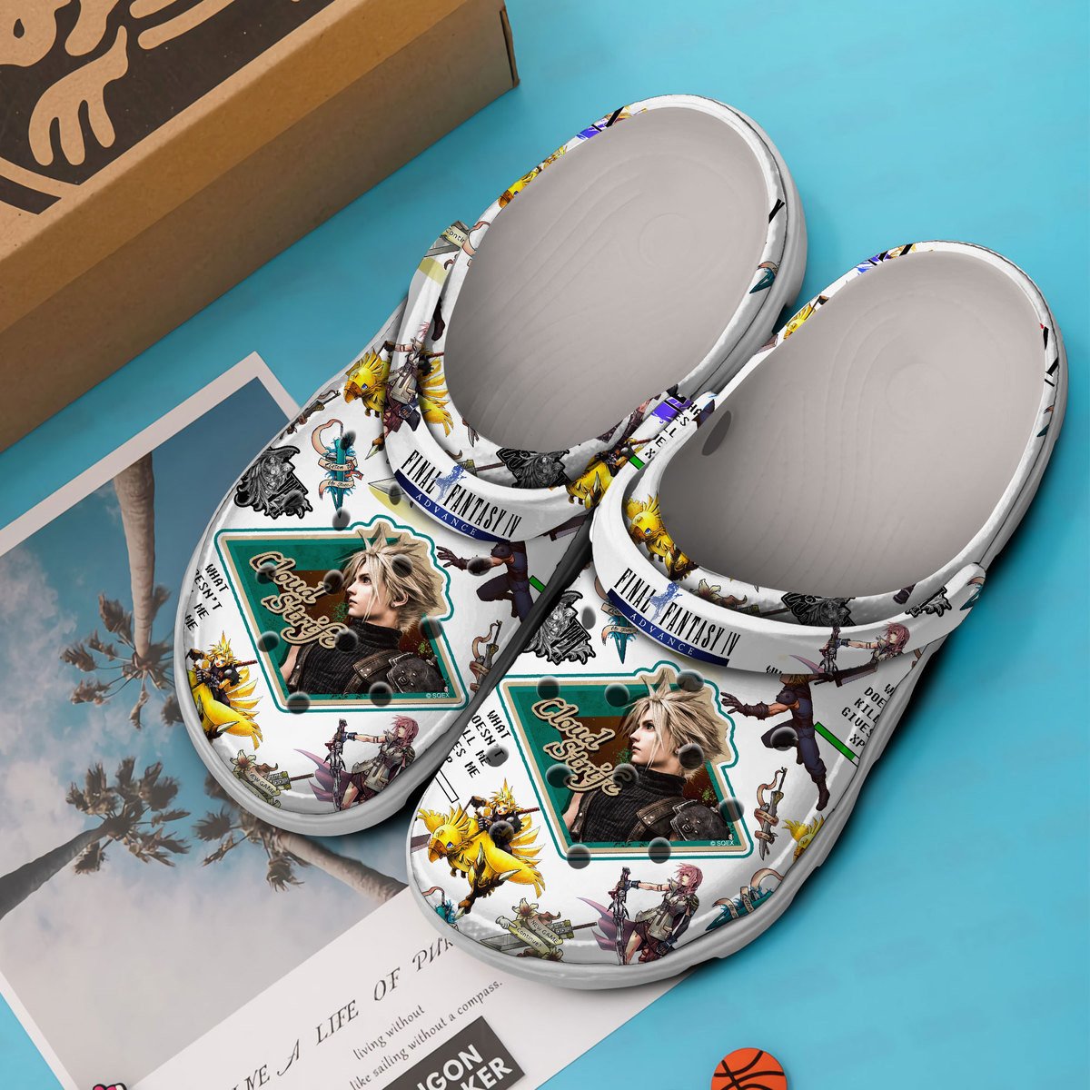 Merchidea Final Fantasy IV Advance Game Crocs Crocband Clogs Shoes Comfortable For Men Women and Kids